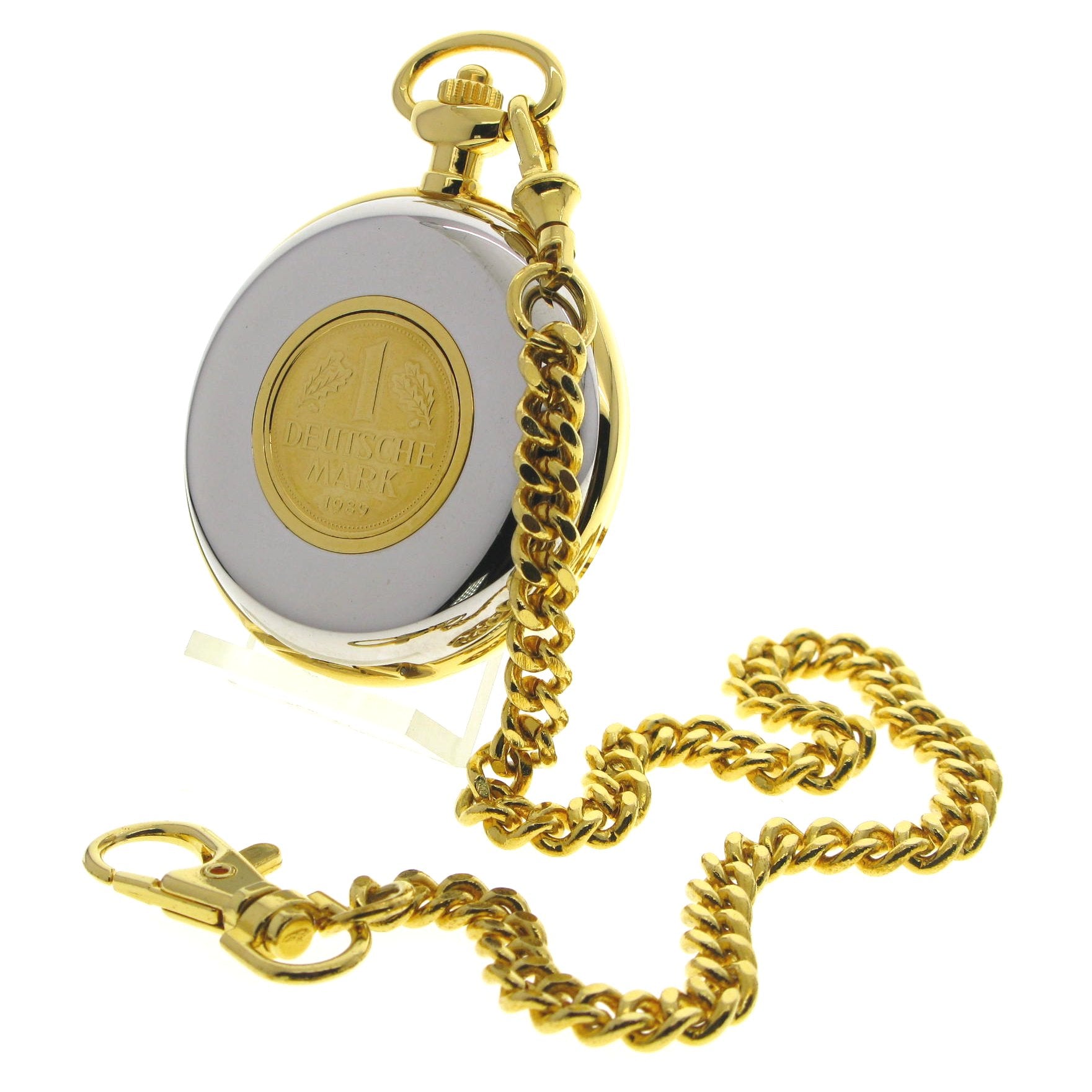 German DM Coin Pocket Watch with Chain