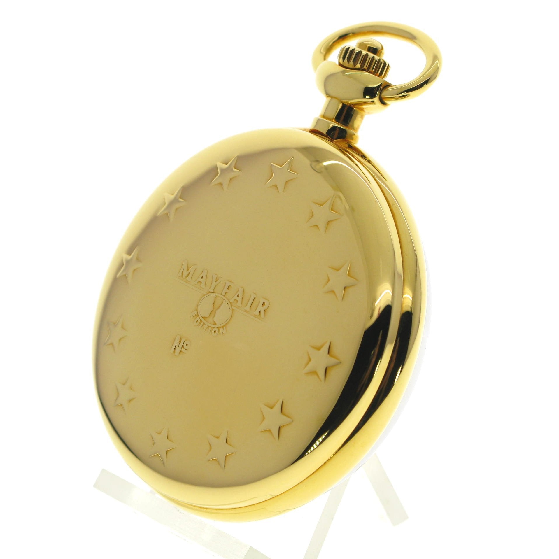 Euro Coin Pocket Watch case back view