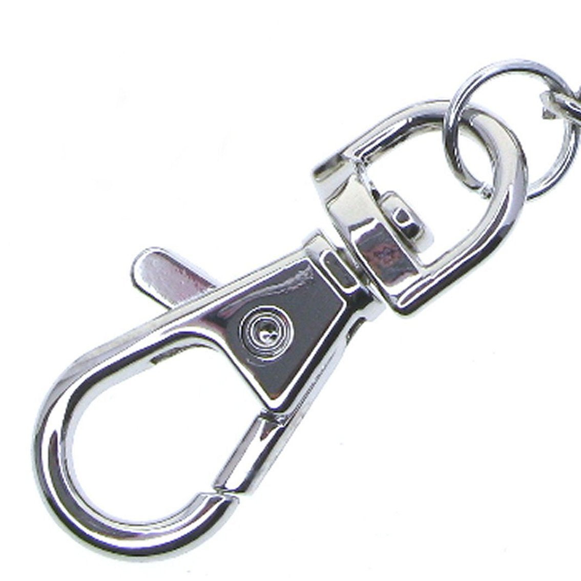 watchvshop Pocket Watch Chain Albert Chain Silver Color Curb Link Fob Brass Chain with Swivel Clip Lobster Clasp FC03