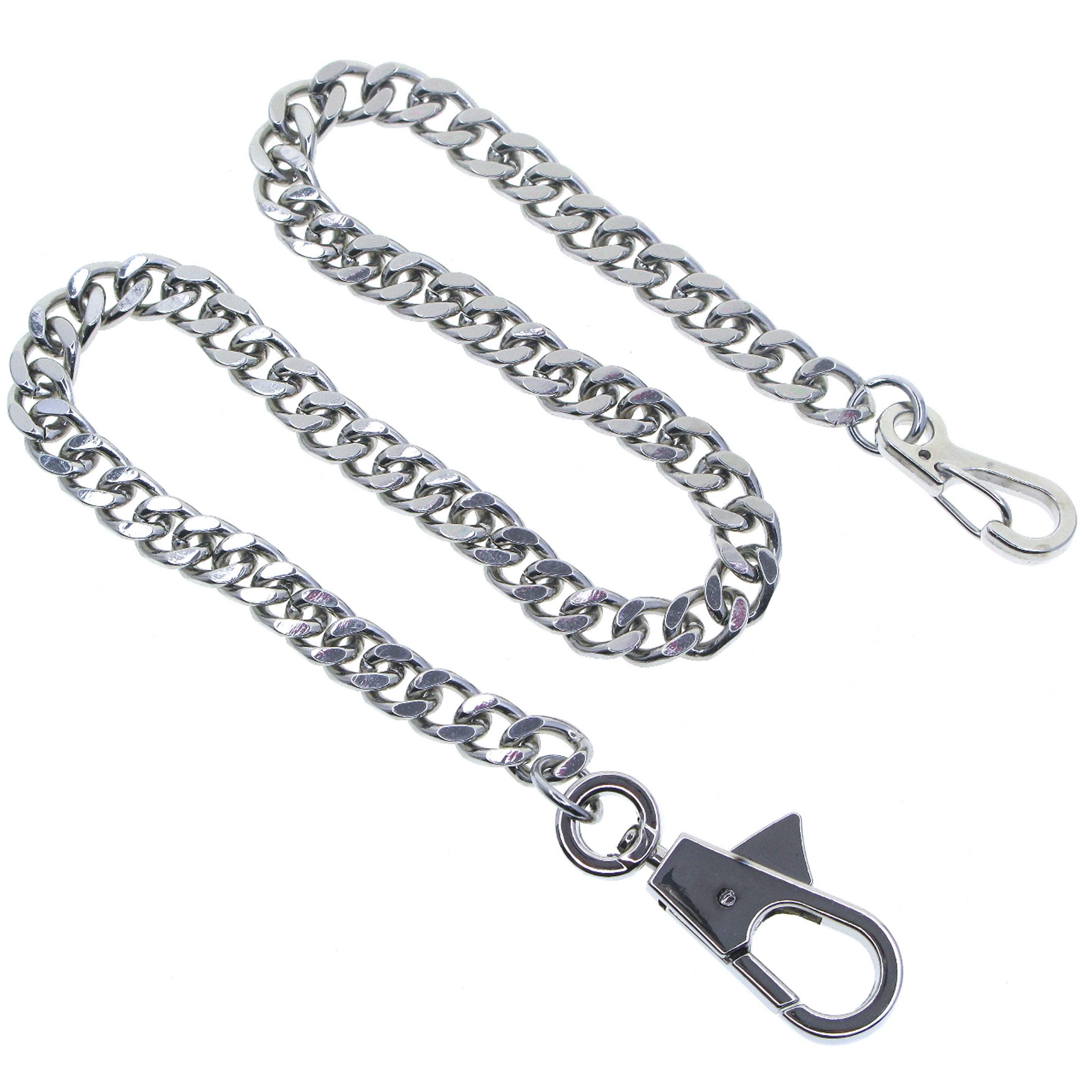 Silver Heavy Curb Link Chain with Swivel Lobster Clasp