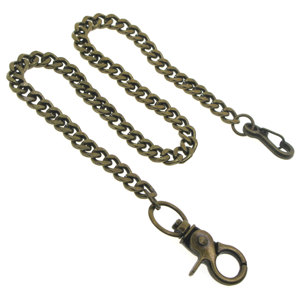 Bronze Heavy Curb Link Chain with Swivel Lobster Clasp