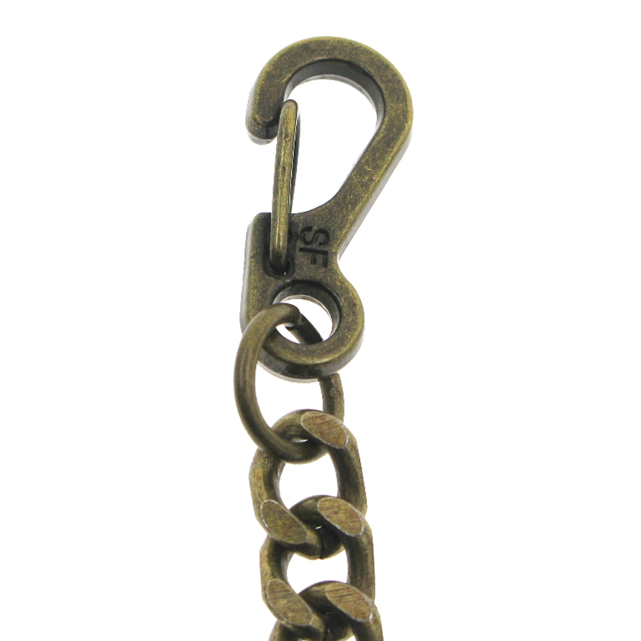 Bronze Pocket Watch Chain with 7 MM Thick Cuban Curb Link Chain & Swivel Lobster Clasp FC73