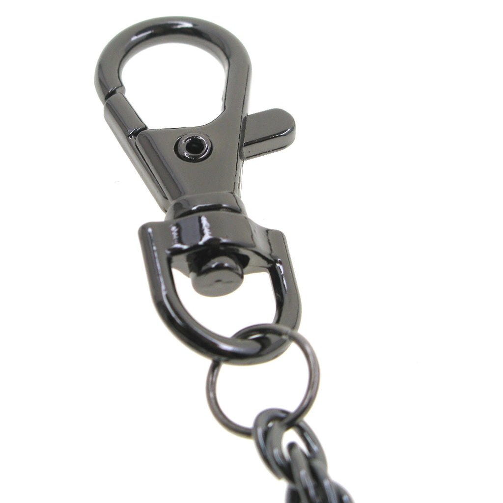 Black Color Pocket Watch Chains with Heavy Rope Chain& Swivel Lobster Clasp FC75