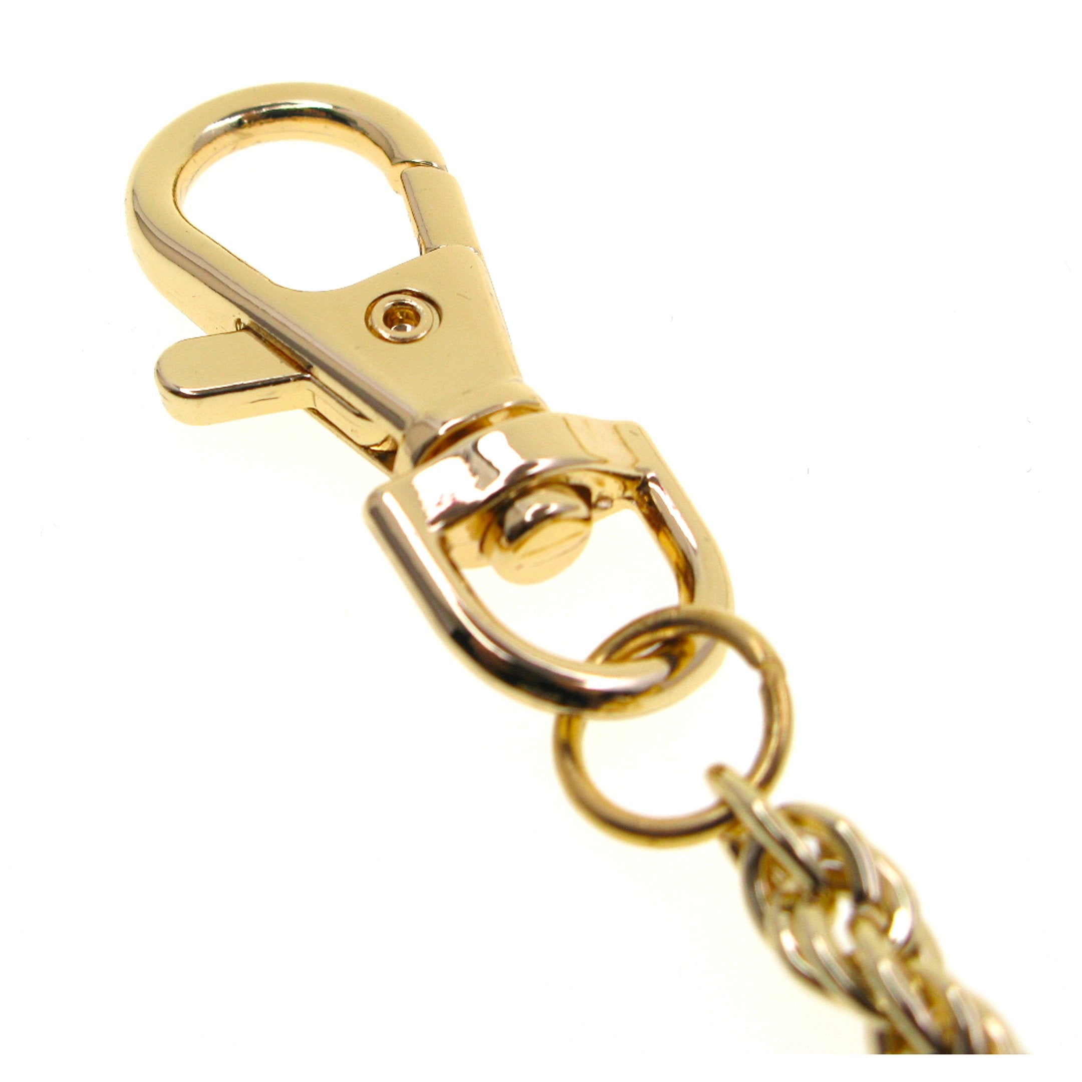 Gold Color Pocket Watch Chain with Heavy Rope Chain & Swivel Lobster Clasp FC76