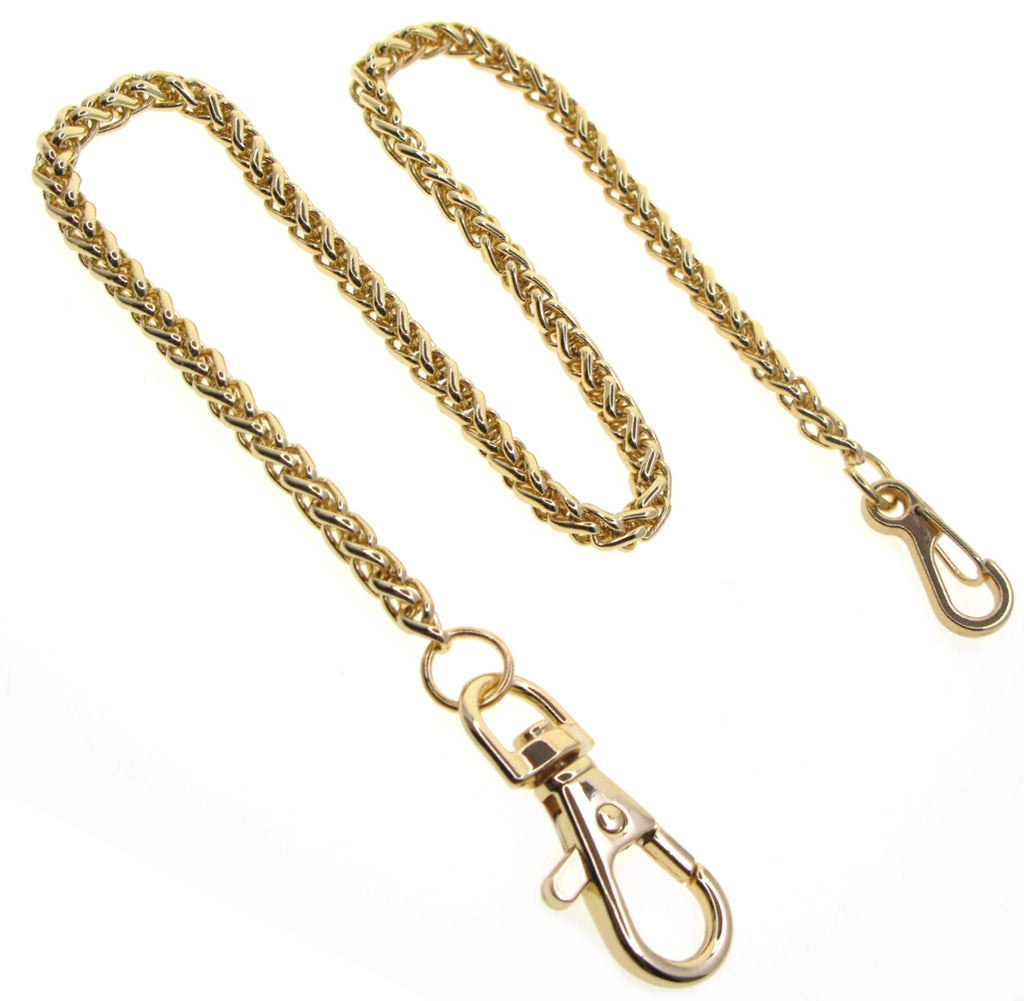 Gold Color Heavy Spiga Wheat Chain with Swivel Lobster Clasp