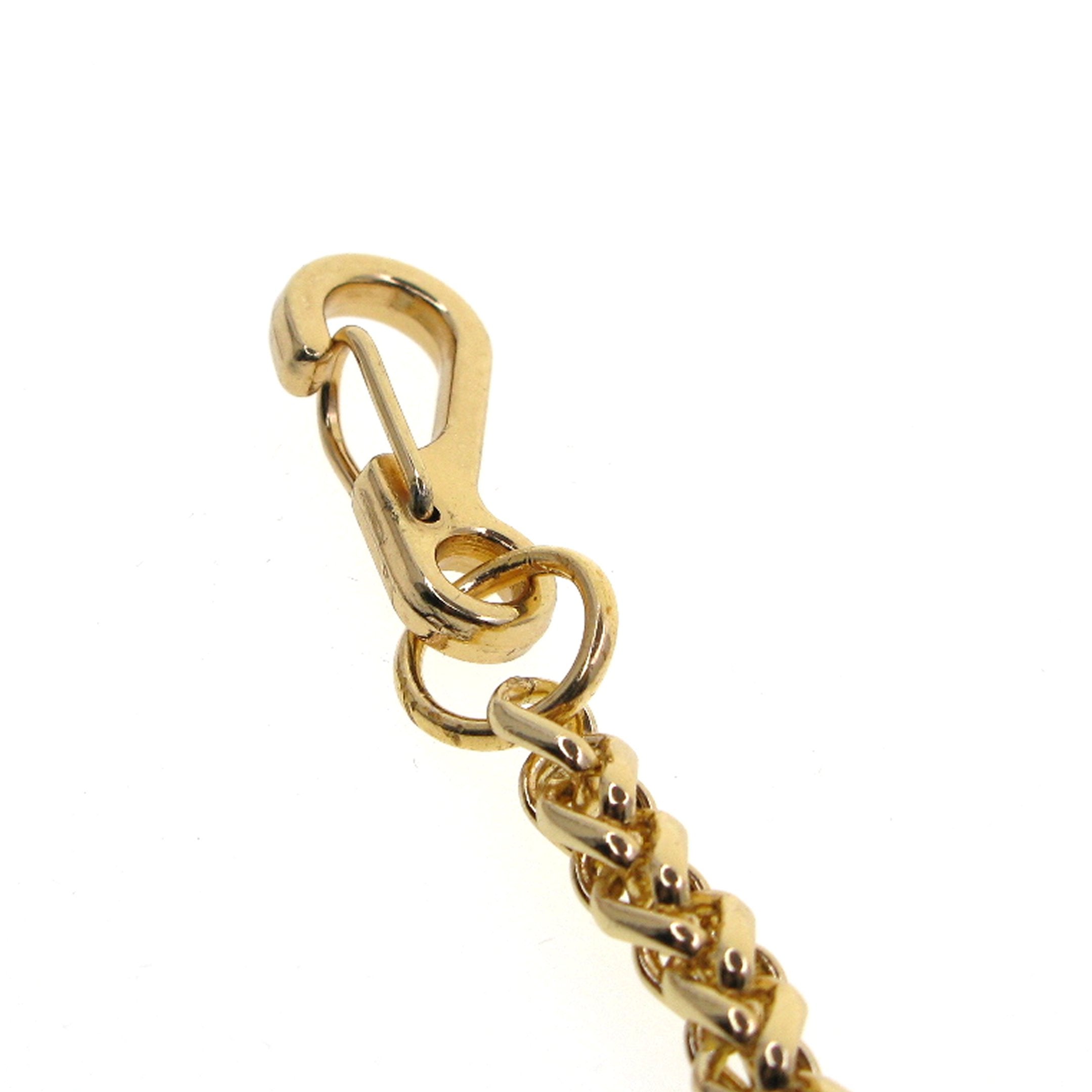 Gold Color Pocket Watch Chain With Spiga Wheat Chain & Swivel Lobster Clasp FC78