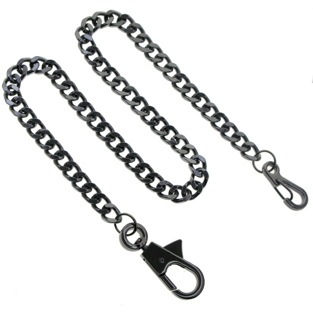 Black Color Curb Link Chain with Swivel Lobster Clasp