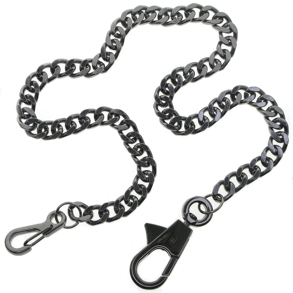 Black Color Pocket Watch Chain with Swivel Lobster Clasp FC82