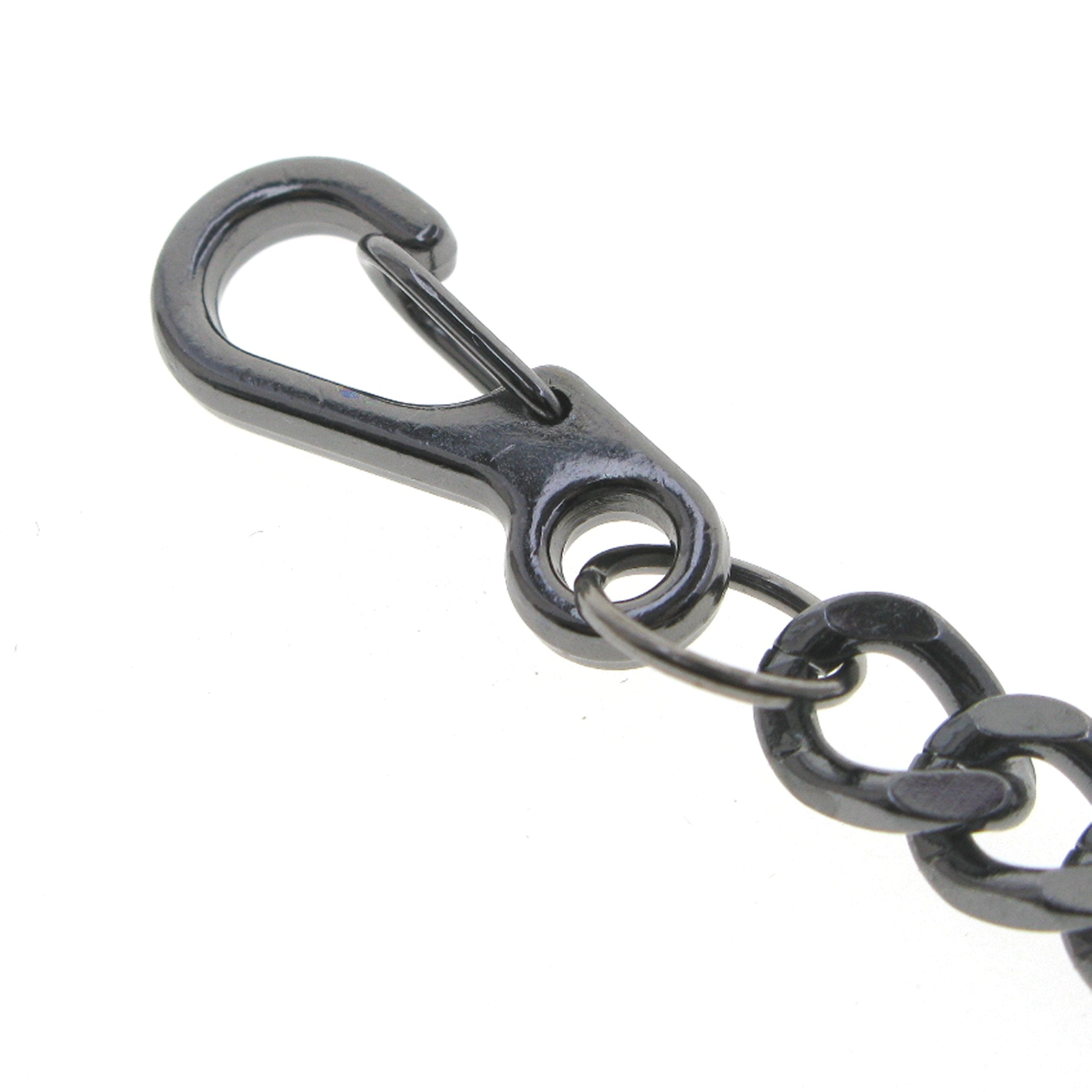 Black Color Pocket Watch Chain with Swivel Lobster Clasp FC82