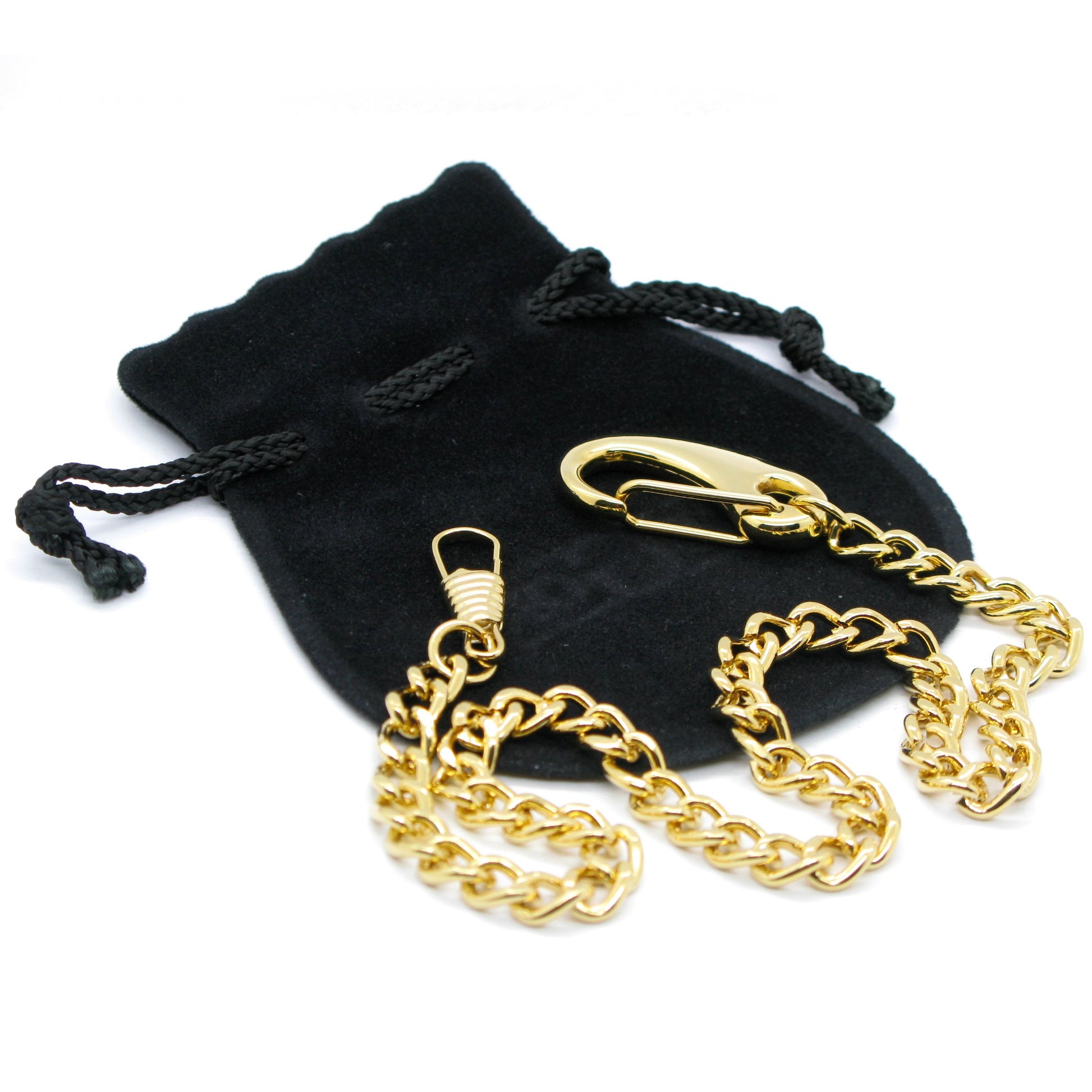 Gold Color Pocket Watch Chain with Large Lobster Claw Clasp FC12