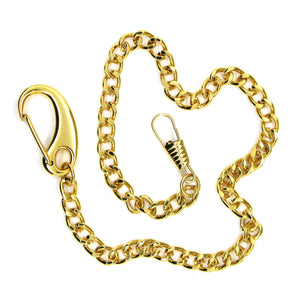 Gold Curb Link Chain with Big Lobster Clasp
