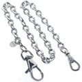 watchvshop Stainless Steel Pocket Watch Chain Albert Chain with Steel Cable Chain, Steel Albert Swivel Clasp, Steel Swivel Lobster Clasp FCS68