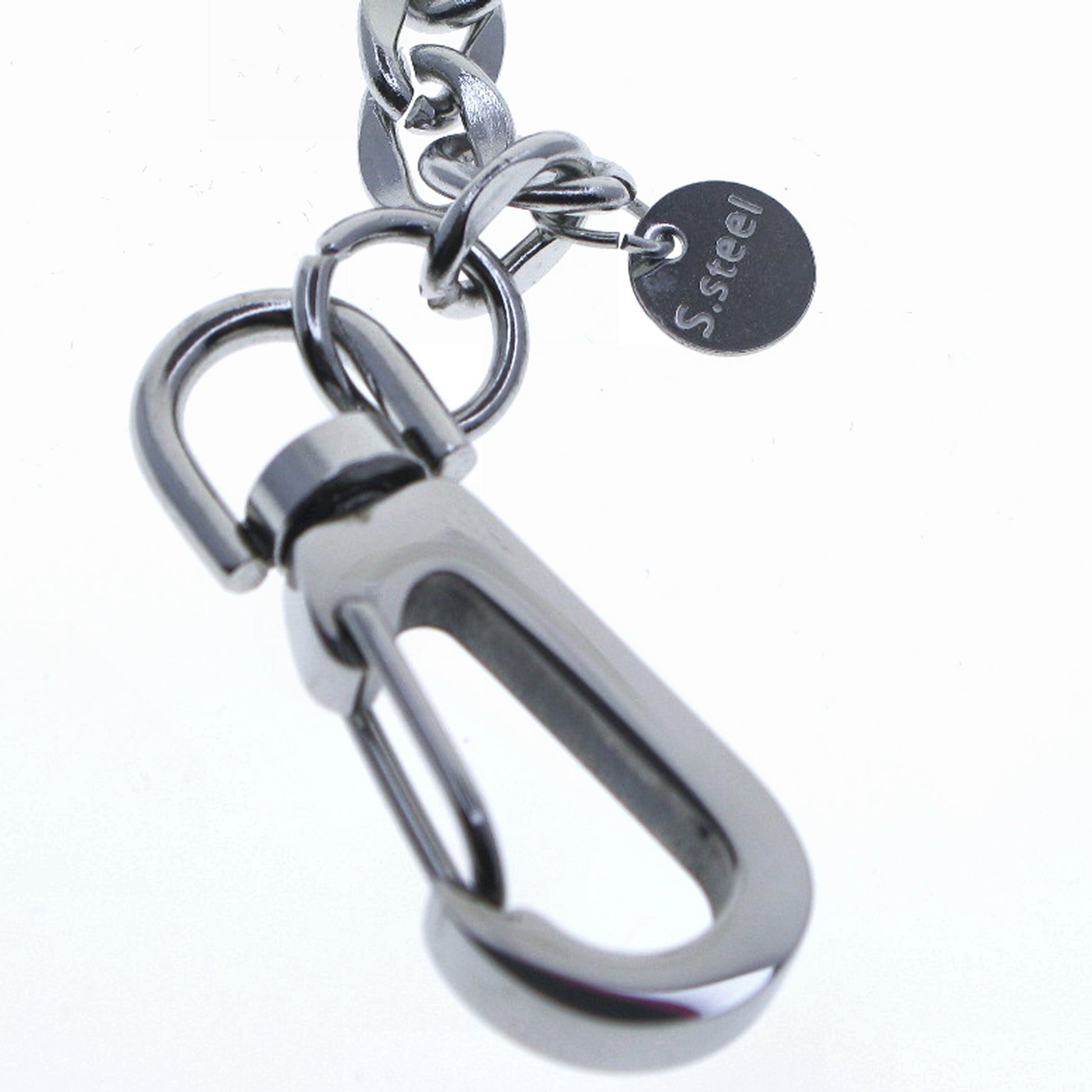 watchvshop Stainless Steel Pocket Watch Chain Albert Chain with Steel Cable Chain, Steel Albert Swivel Clasp, Steel Big Swivel Clasp FCS69