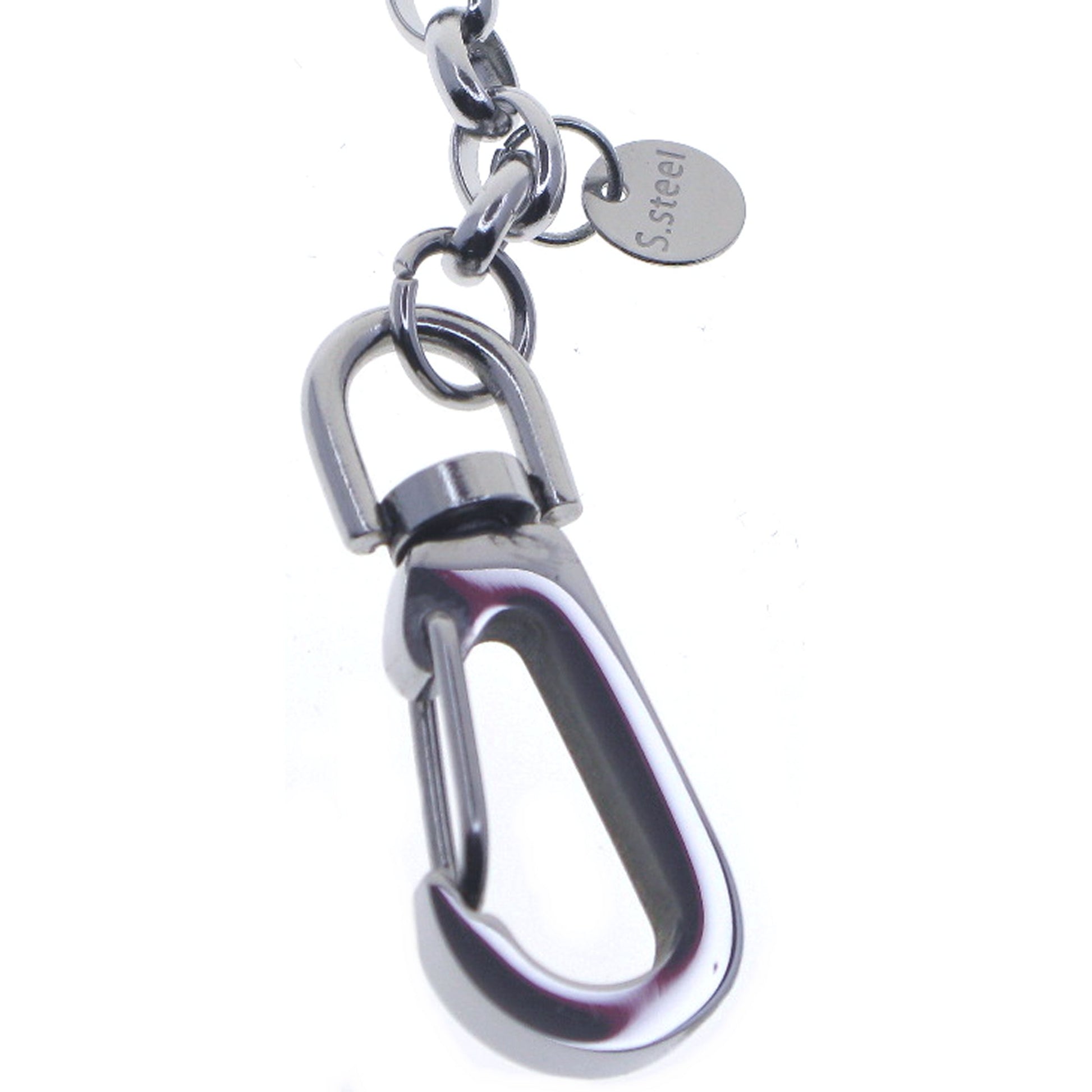 watchvshop Stainless Steel Pocket Watch Chain Albert Chain with Steel Cable Belcher Chain, Steel Albert Swivel Clasp, Steel Big Swivel Clasp FCS74