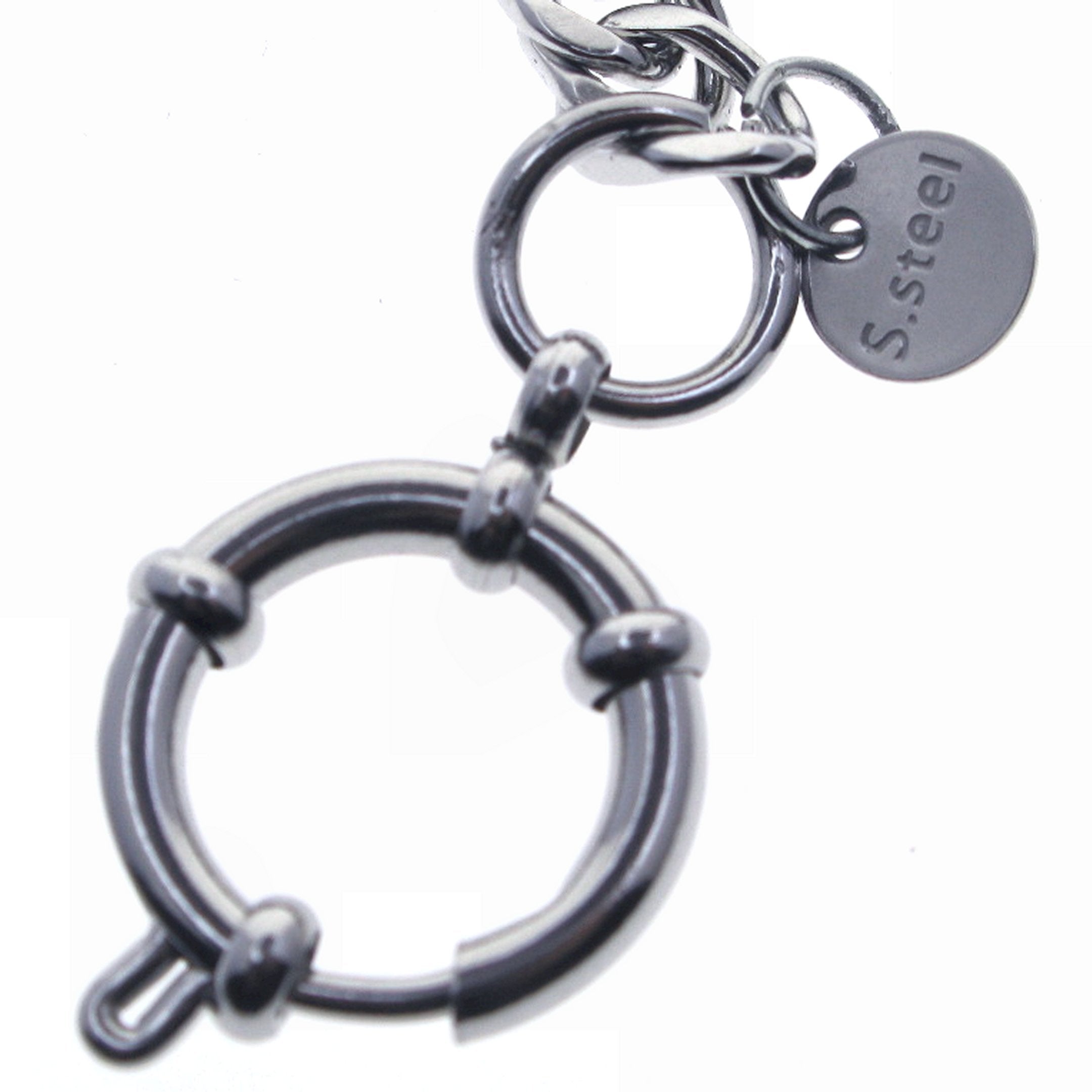 Stainless Steel Double Cuban Link Chain Chain with Steel Spring Ring Clasp FCS78