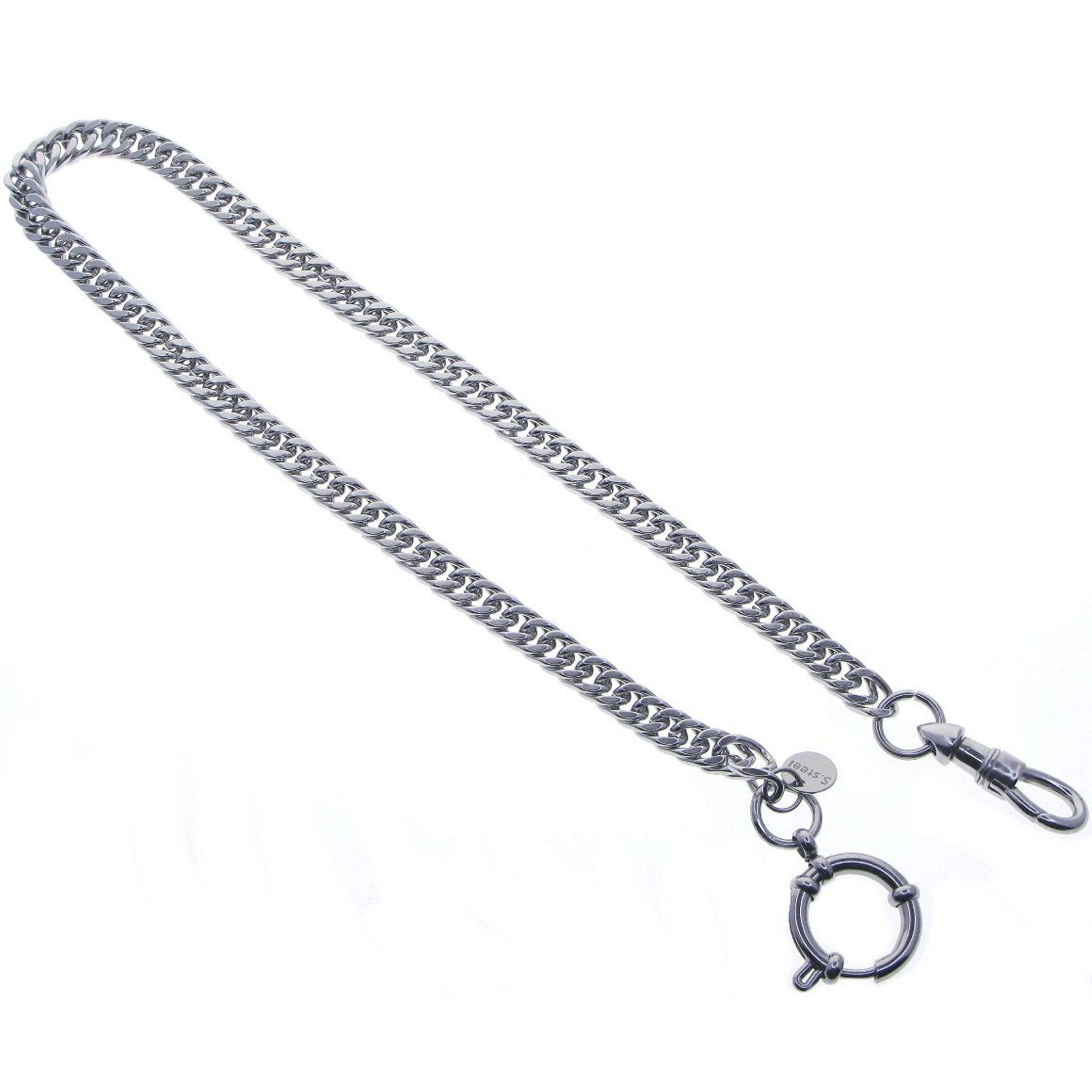 Stainless Steel Double Cuban Link Chain Chain with Steel Spring Ring Clasp FCS78