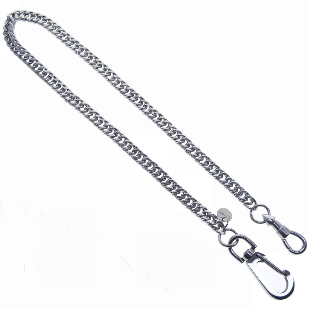 Stainless Steel Pocket Watch Chain with Steel Big Swivel Clasp FCS81