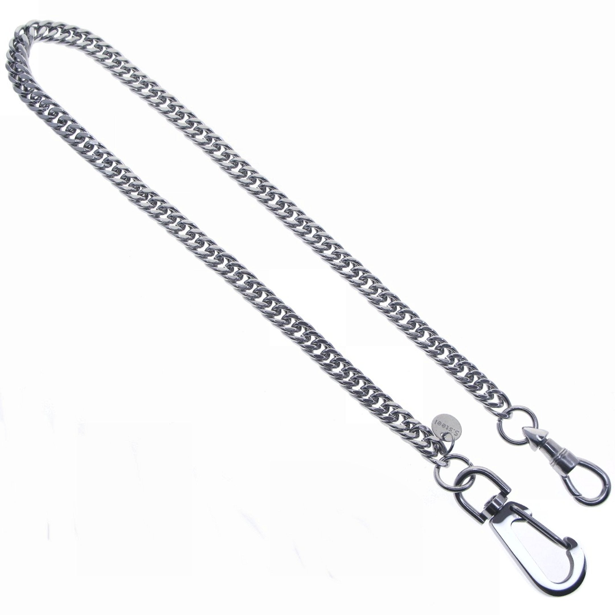 Stainless Steel Pocket Watch Chain with Steel Big Swivel Clasp FCS81