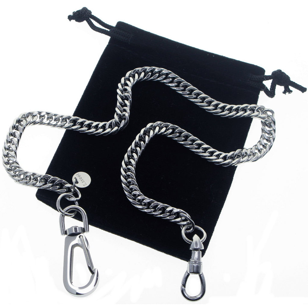 Stainless Steel Pocket Watch Chain with Steel Big Swivel Clasp FCS81