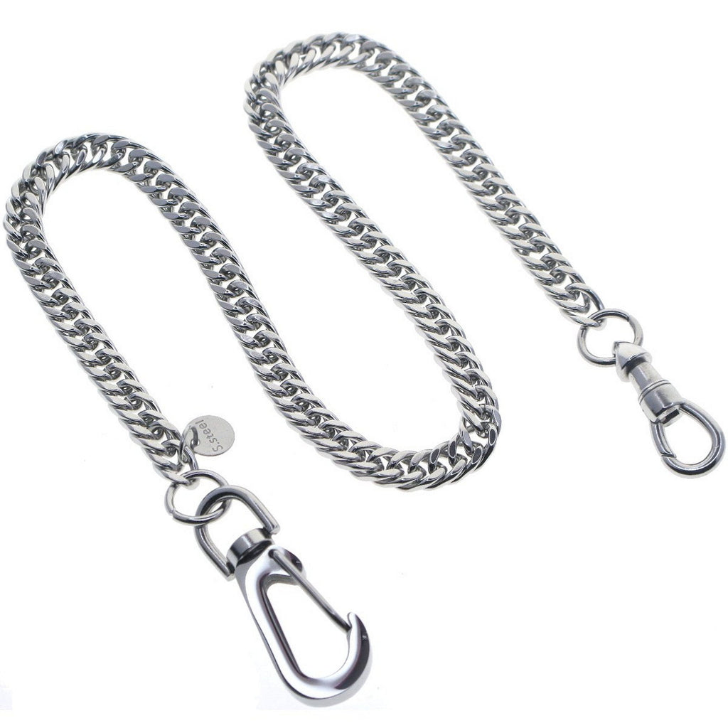 Stainless Steel Pocket Watch Chain with Steel Big Swivel Clasp FCS81