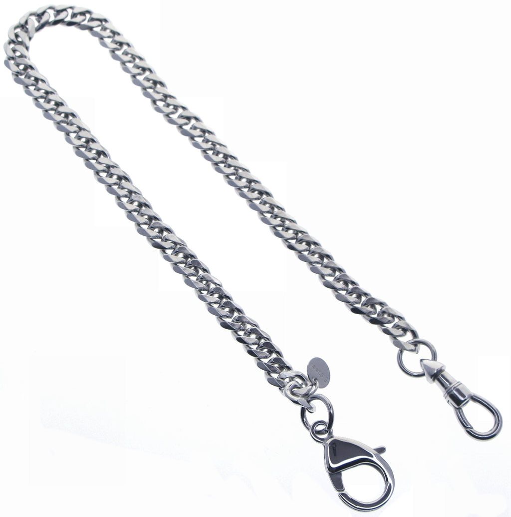 Stainless Steel Pocket Watch Chain Albert Chain with Steel Lobster Claw Clasp FCS83