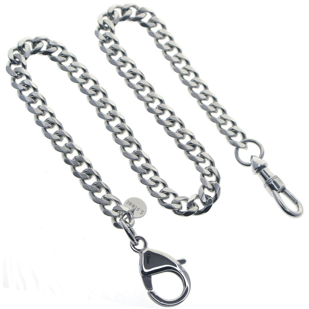 Steel Pocket Watch Chain with Lobster Clasp