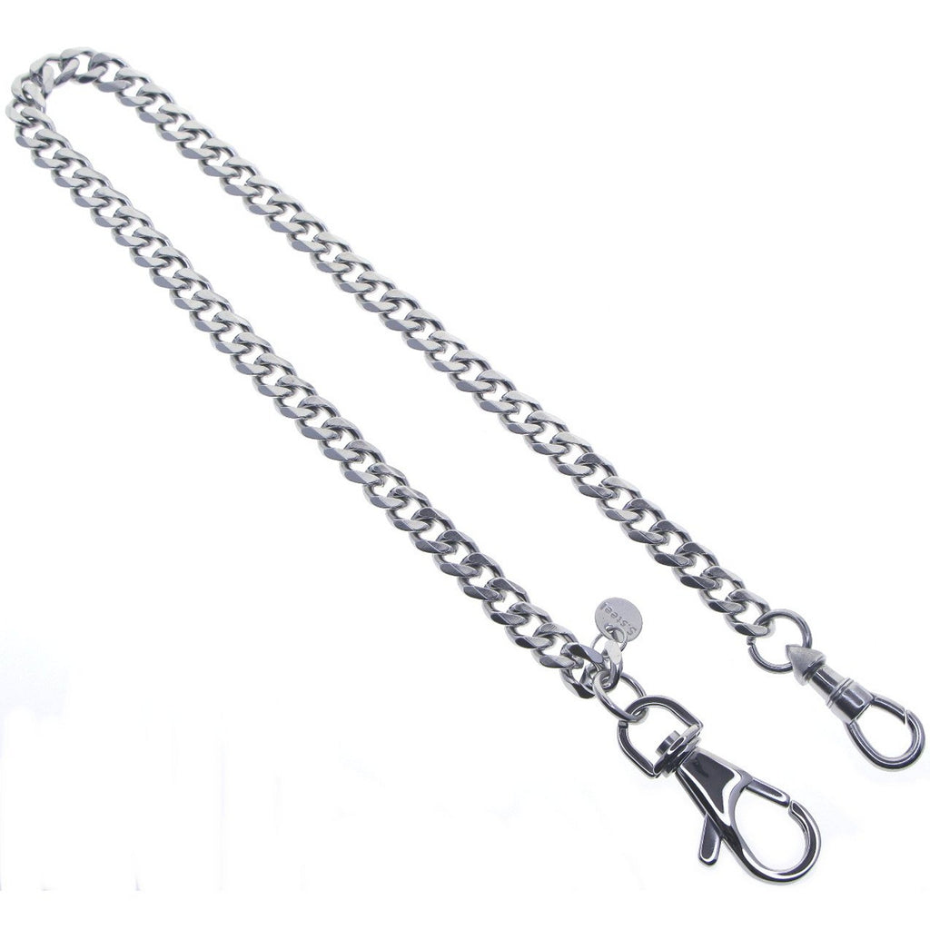 Stainless Steel Pocket Watch Chain with Steel Swivel Lobster Clasp FCS84