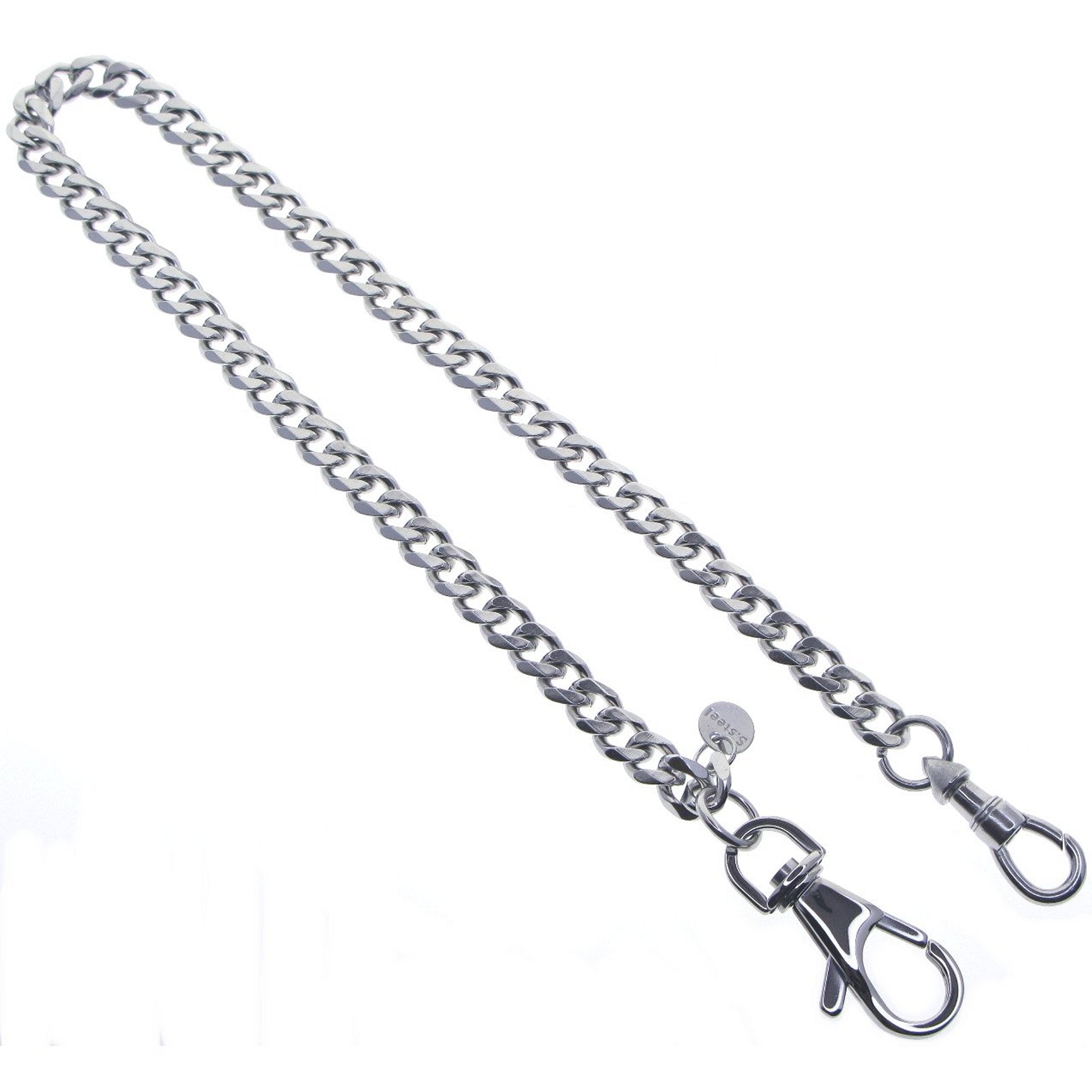 Stainless Steel Pocket Watch Chain with Steel Swivel Lobster Clasp FCS84