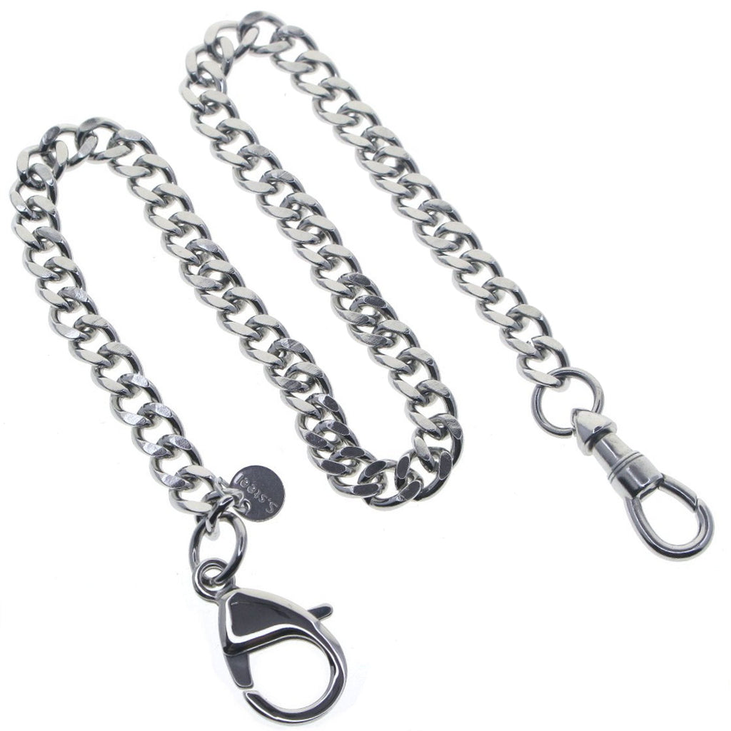 Steel Pocket Watch Chain with Lobster Clasp