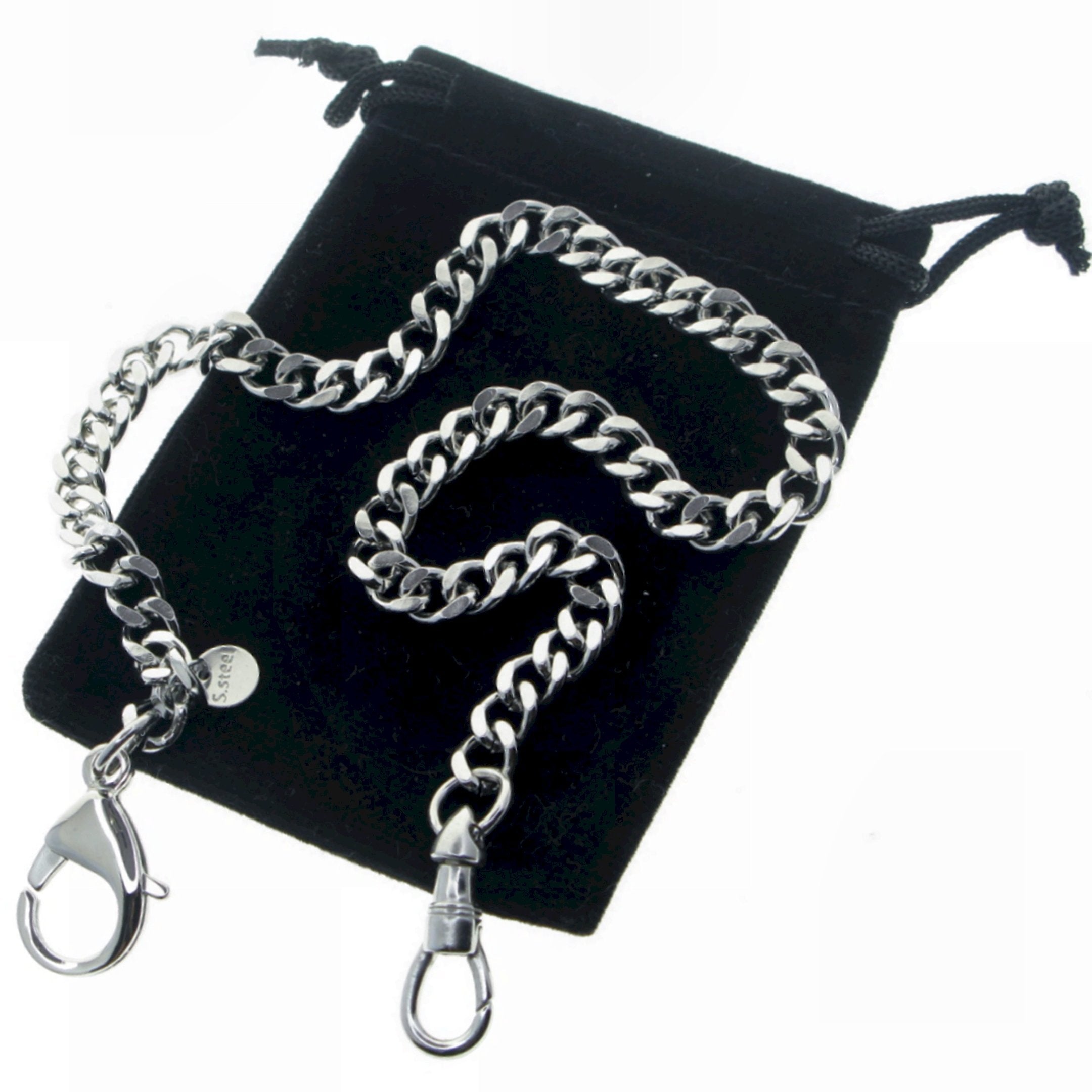 Stainless Steel Pocket Watch Chains with Lobster Claw Clasp FCS87
