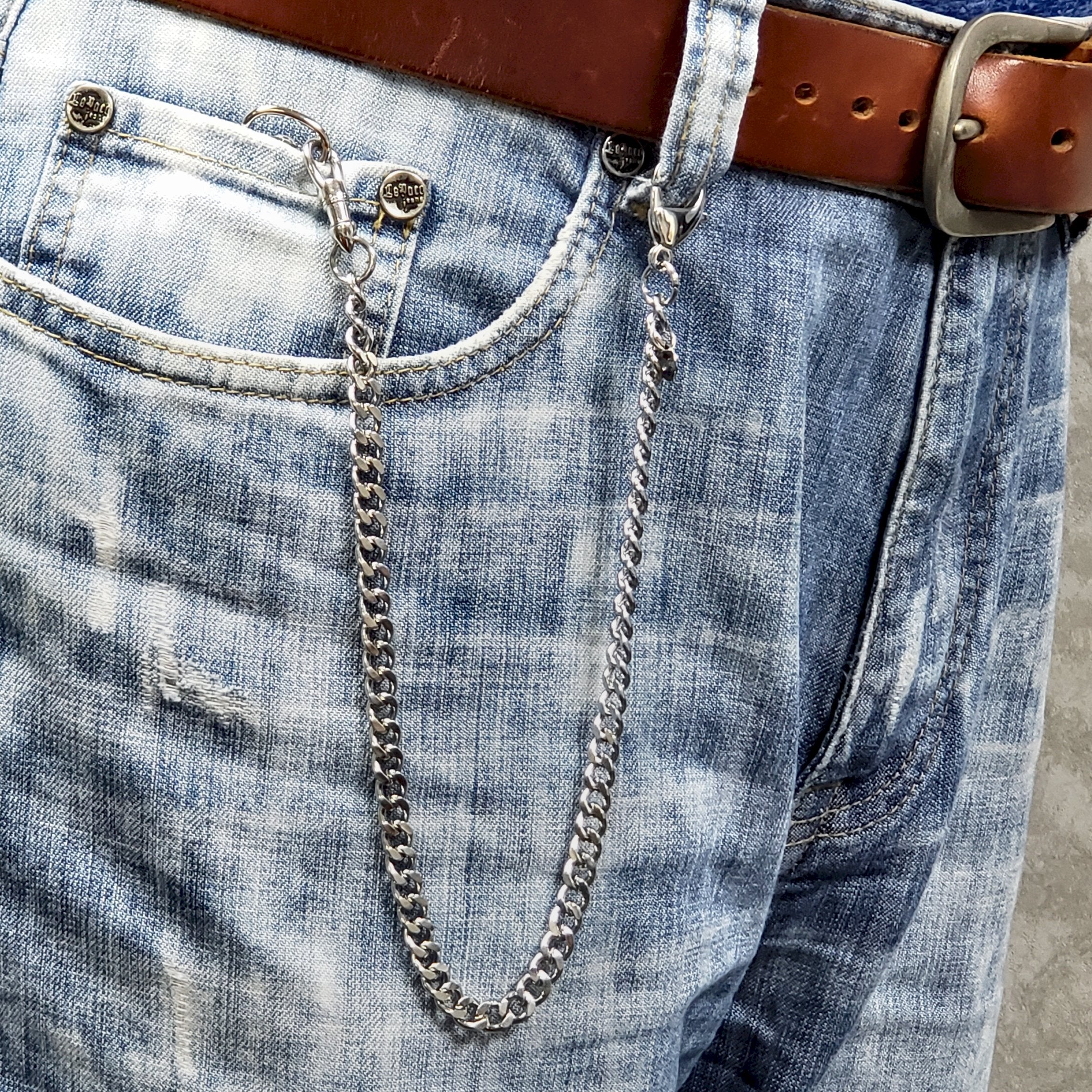 Stainless Steel Pocket Watch Chains with Lobster Claw Clasp FCS87