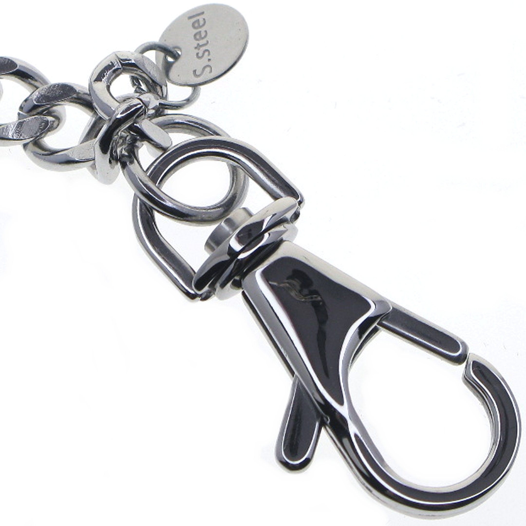 Stainless Steel Pocket Watch Chain with Steel Cuban Link Chain and Swivel Lobster Clasp FCS88