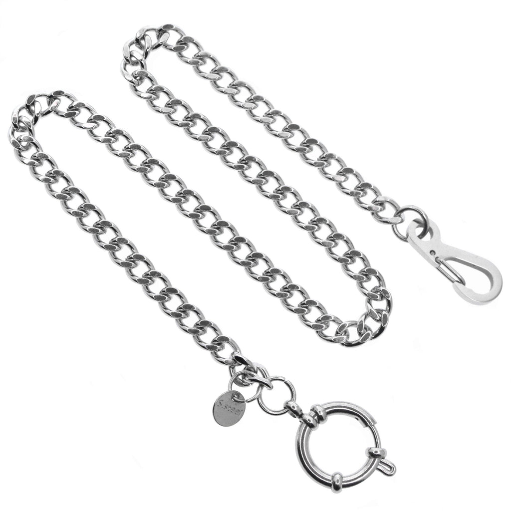 Stainless Steel Pocket Watch Chain with steel spring clasp