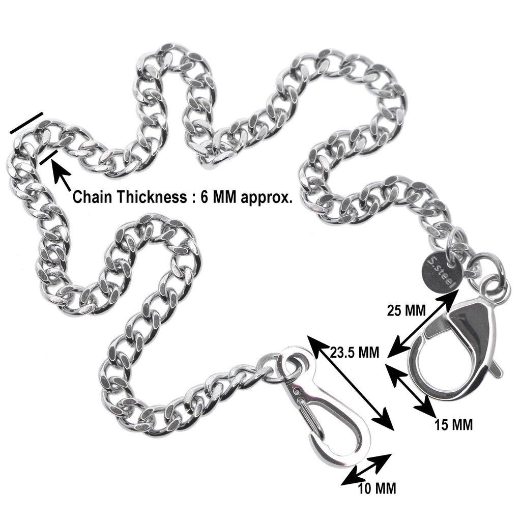 Stainless Steel Pocket Watch Chain with Lobster Clasp FCS92
