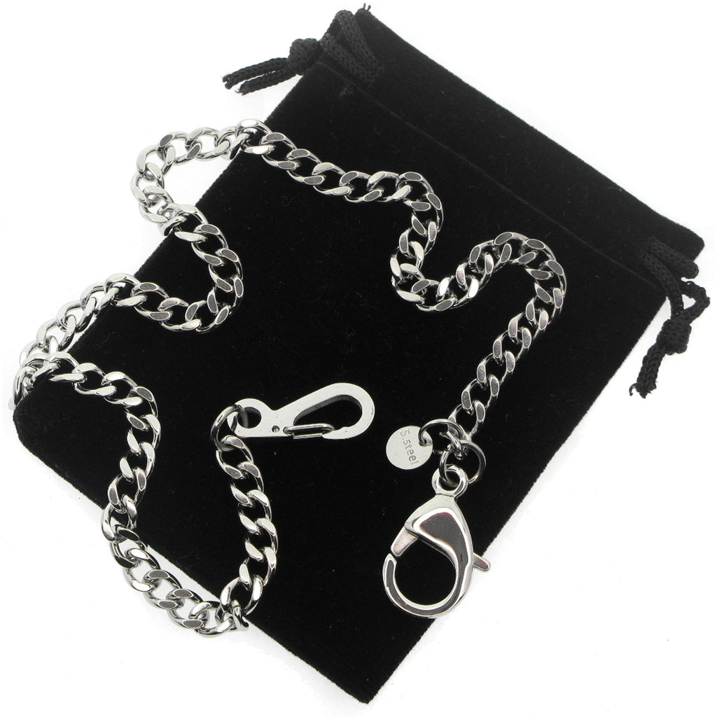 Stainless Steel Pocket Watch Chain with Lobster Clasp FCS92