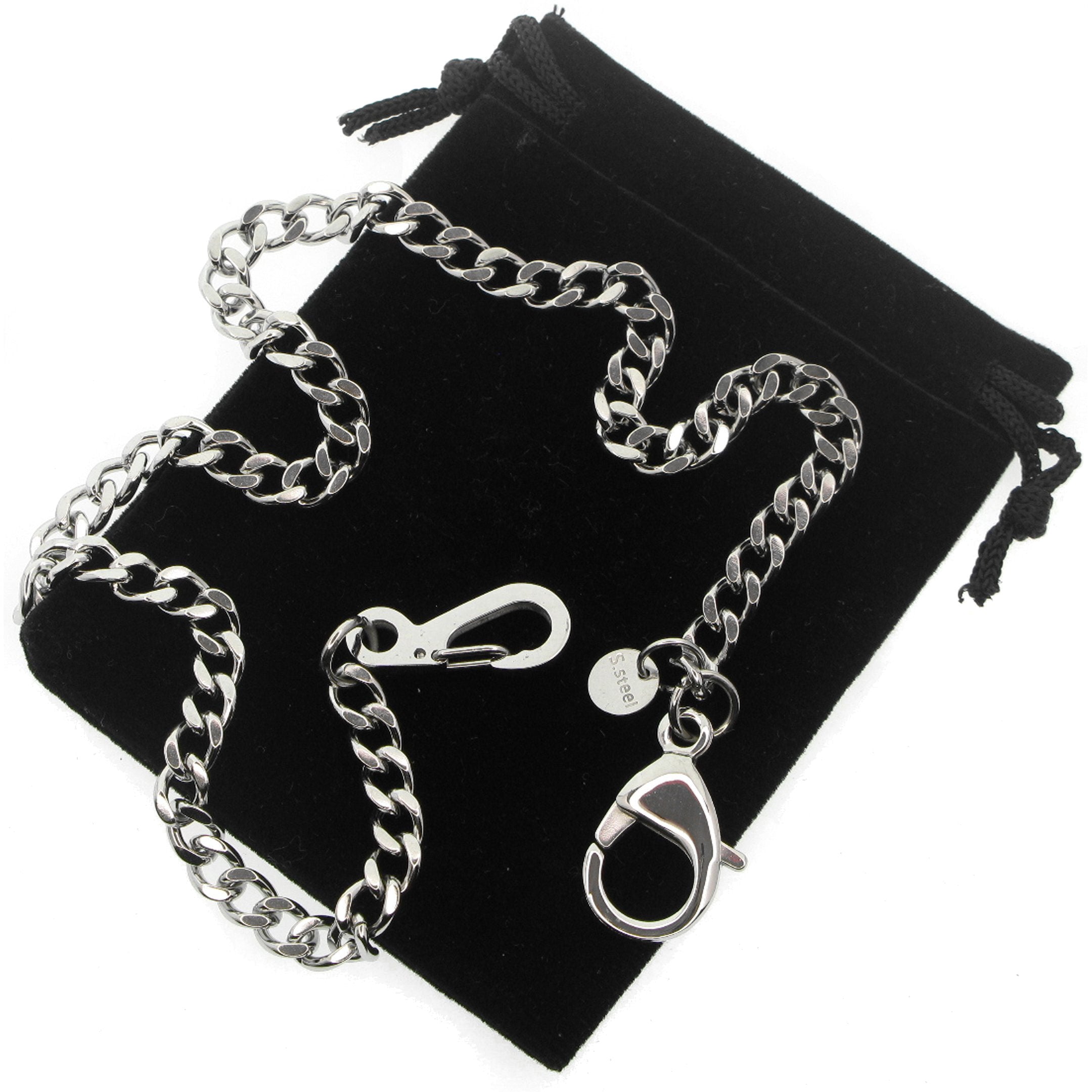 Stainless Steel Pocket Watch Chain with Lobster Clasp FCS92