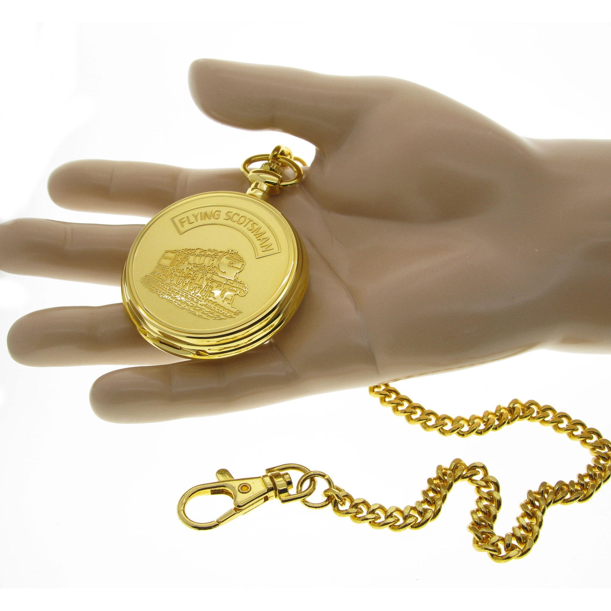 Flying Scotsman Pocket watch size on hand