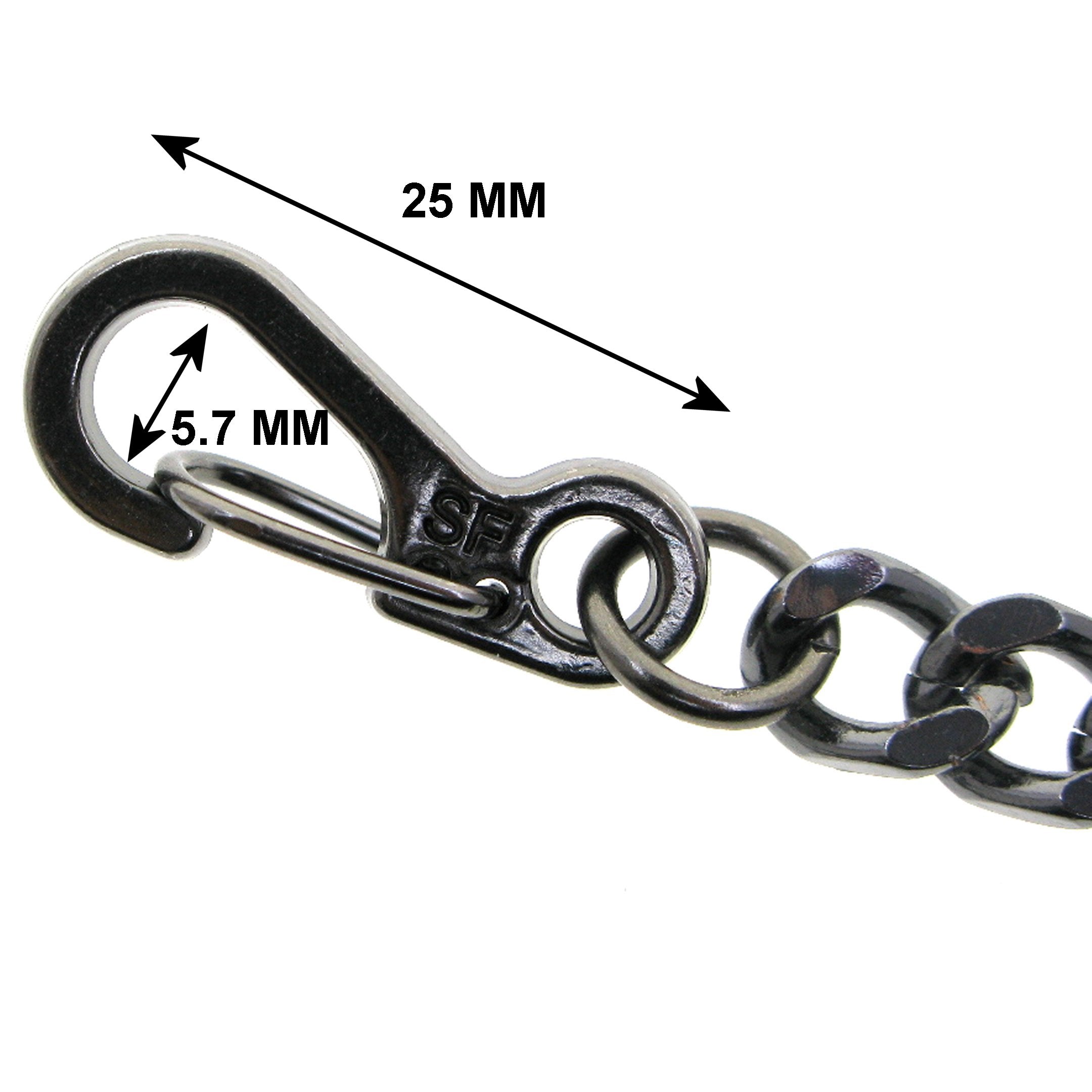 watchvshop Pocket Watch Chain Albert Chain Bronze Color Heavy 7 MM Thick Cuban Curb Link Chain with Swivel Lobster Clasp FC65