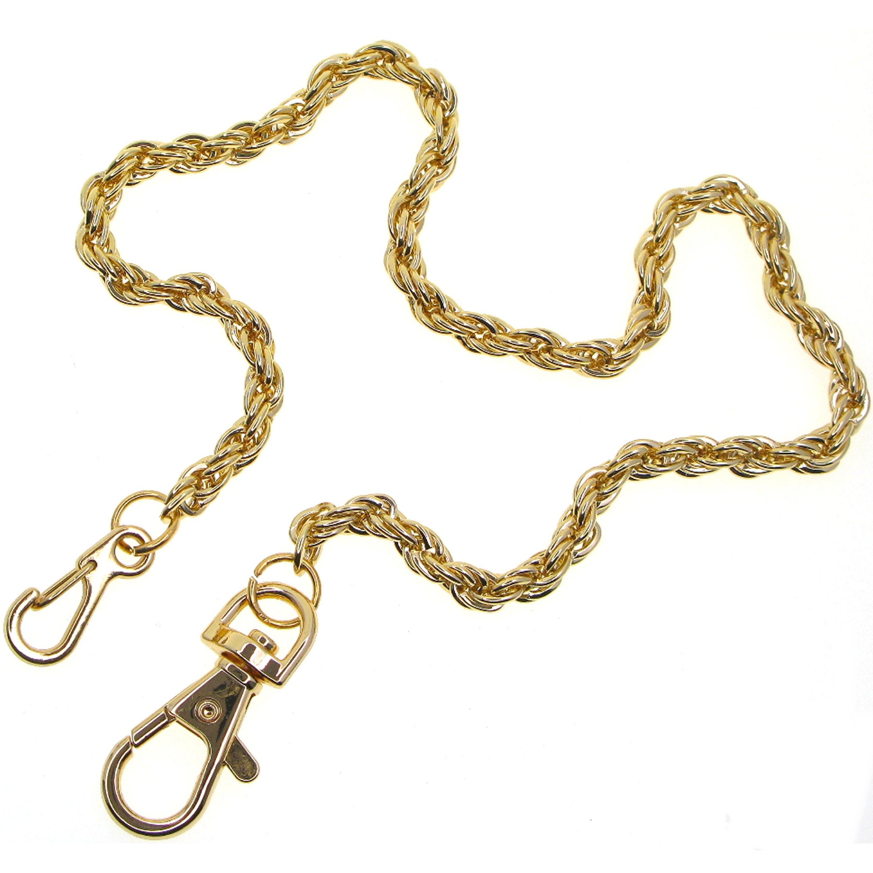 Gold Heavy Rope Chain with Swivel Lobster Clasp