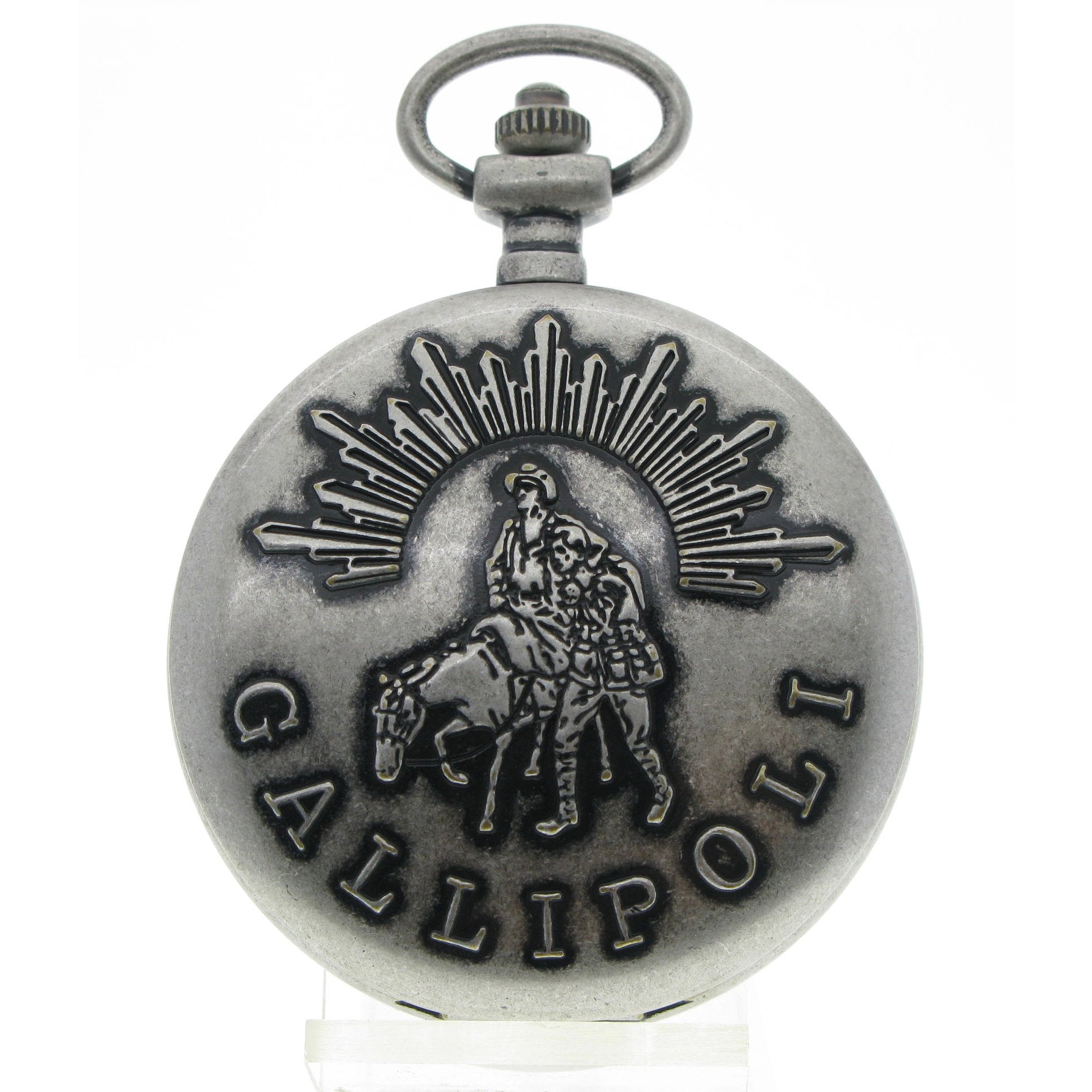 Silver Pocket Watch Gallipoli Landing theme case cover