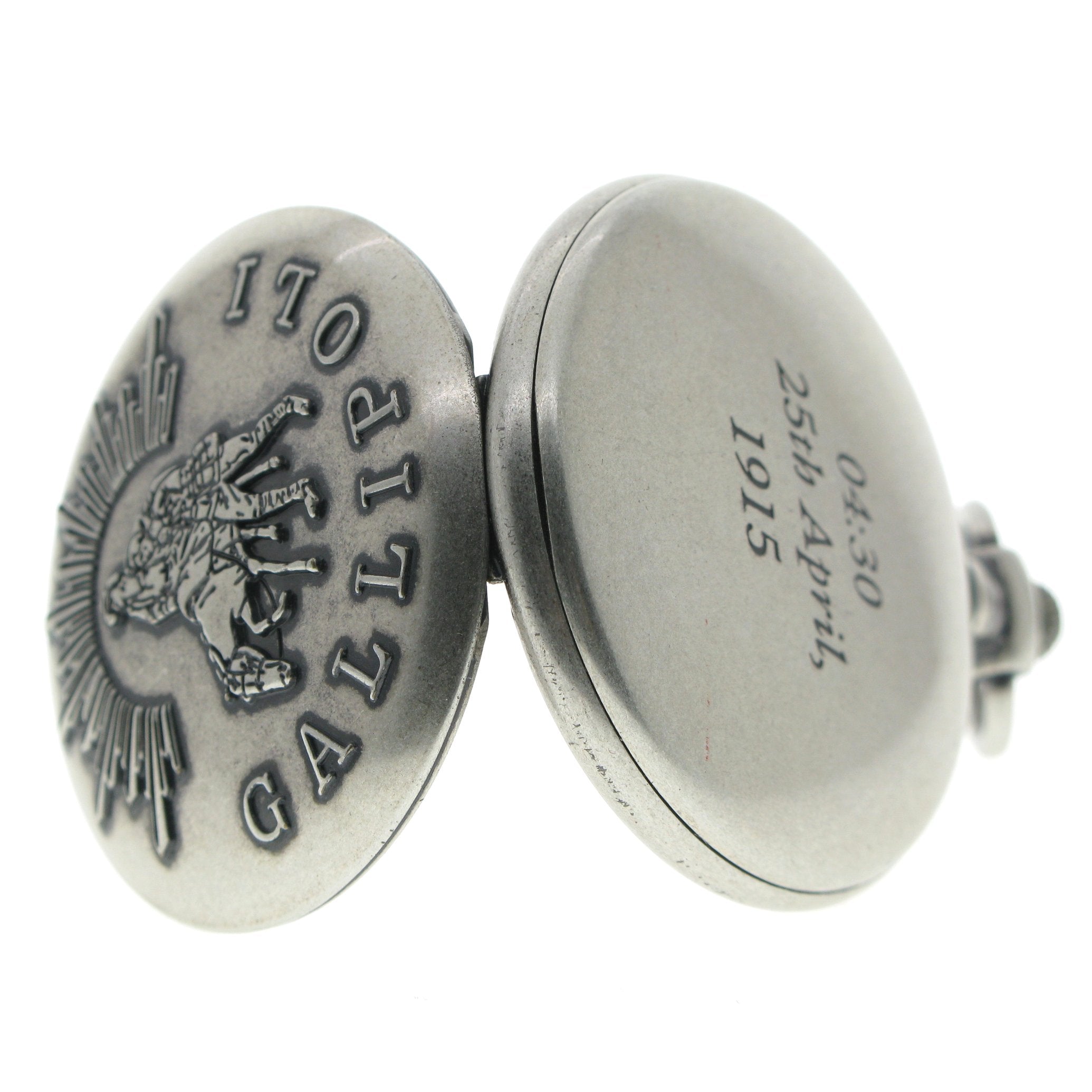 Gallipoli Silver Pocket Watch side view