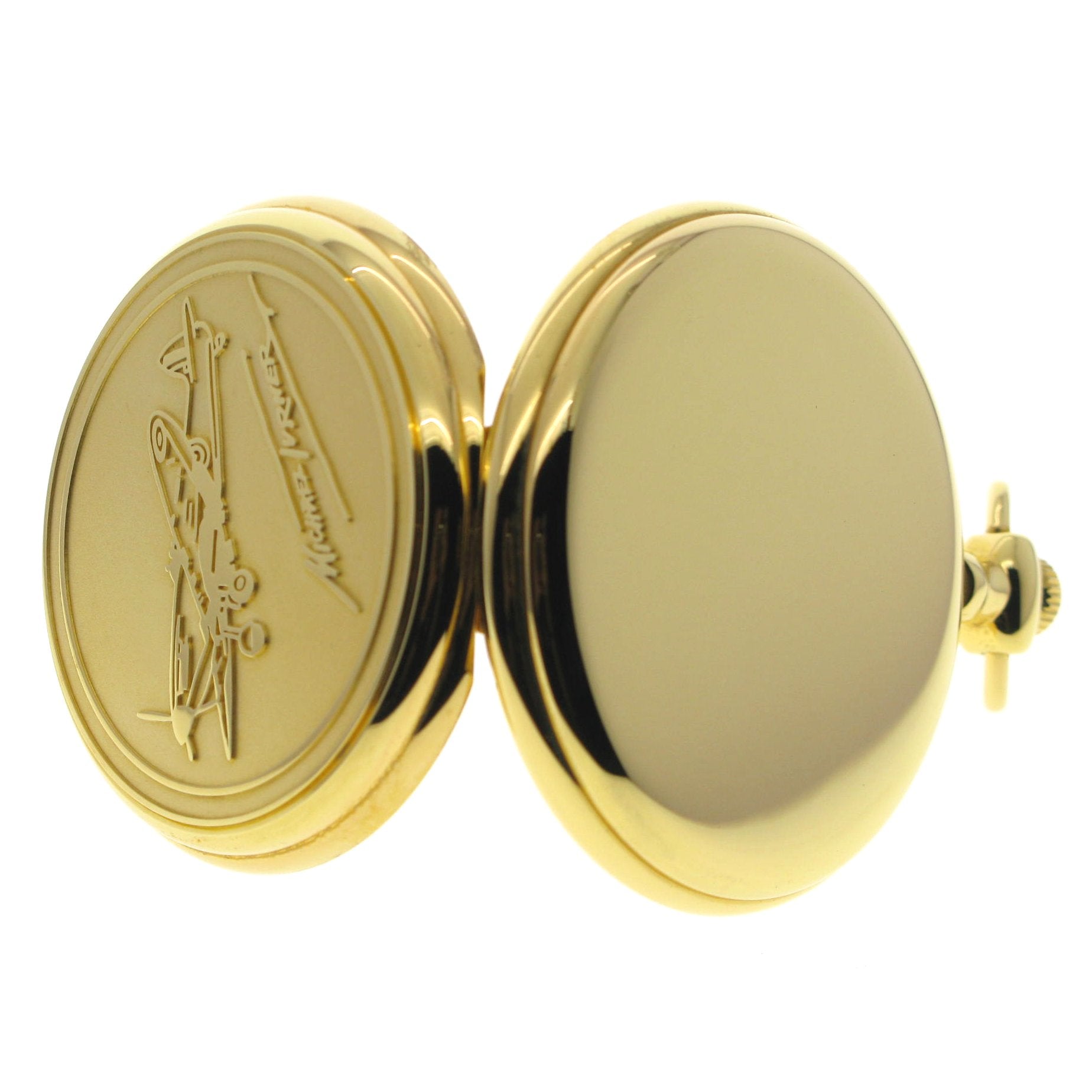 Silver Pocket Watch with Lancaster Bomber design cover C69