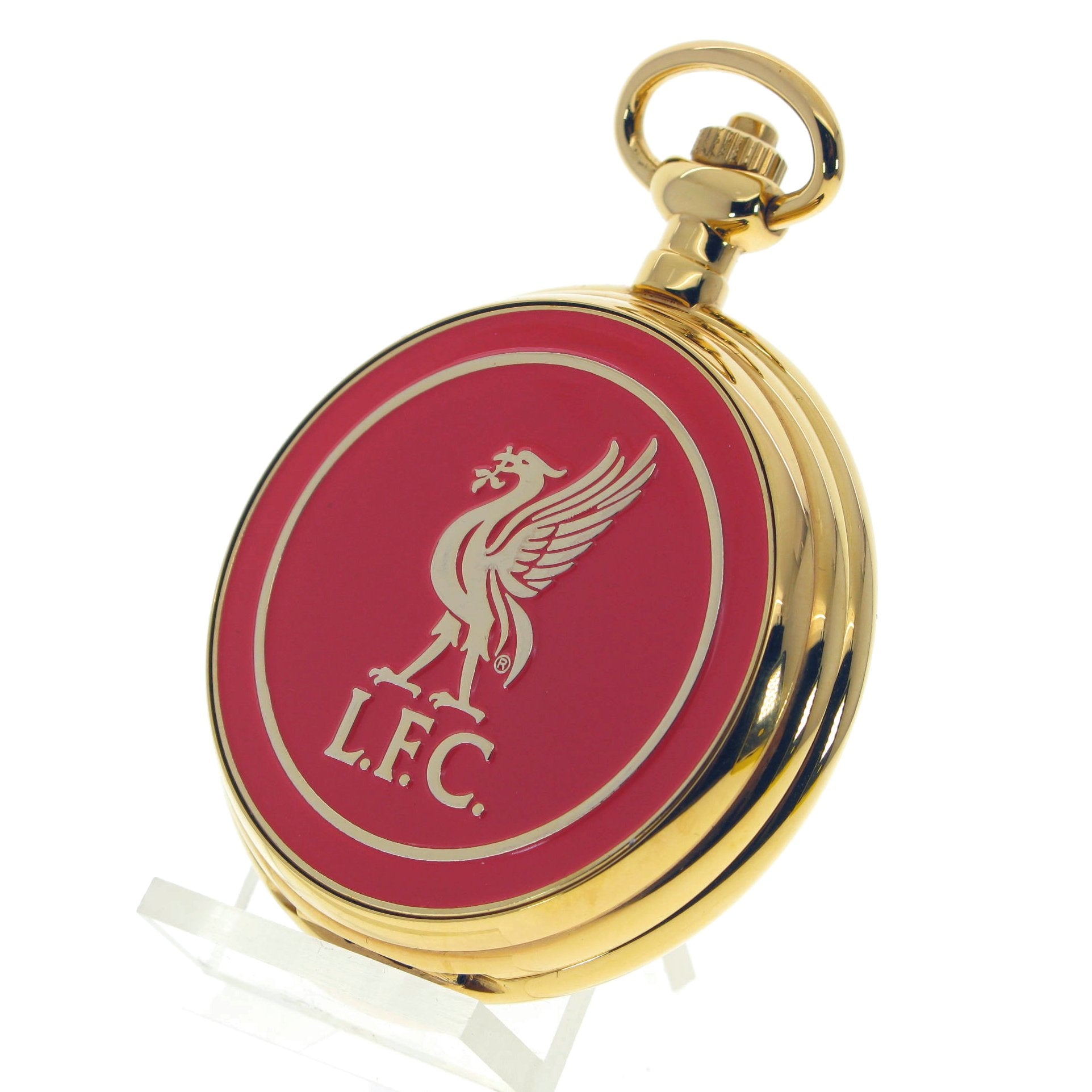 Gold Pocket watch with Liverpool Football Club The Reds Cover Design