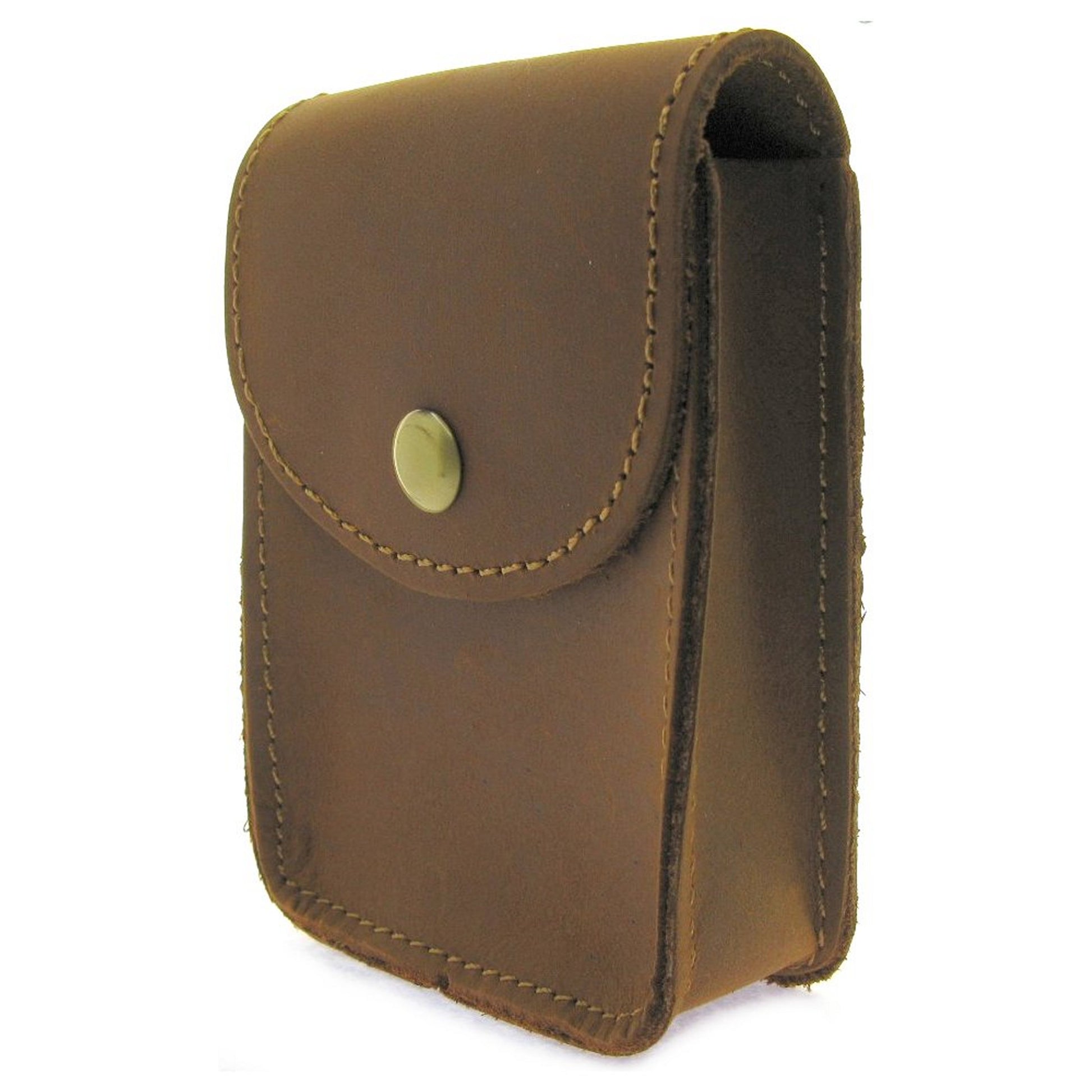 Pocket Watch Holder Genuine Leather Case 80mm Light Brown Color LP04