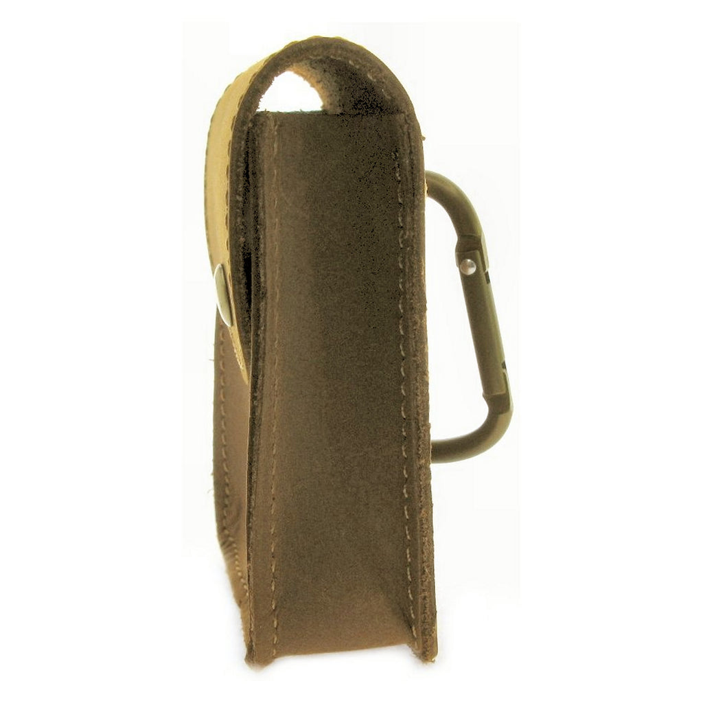 Pocket Watch Holder Genuine Leather Case 80mm Light Brown Color LP04