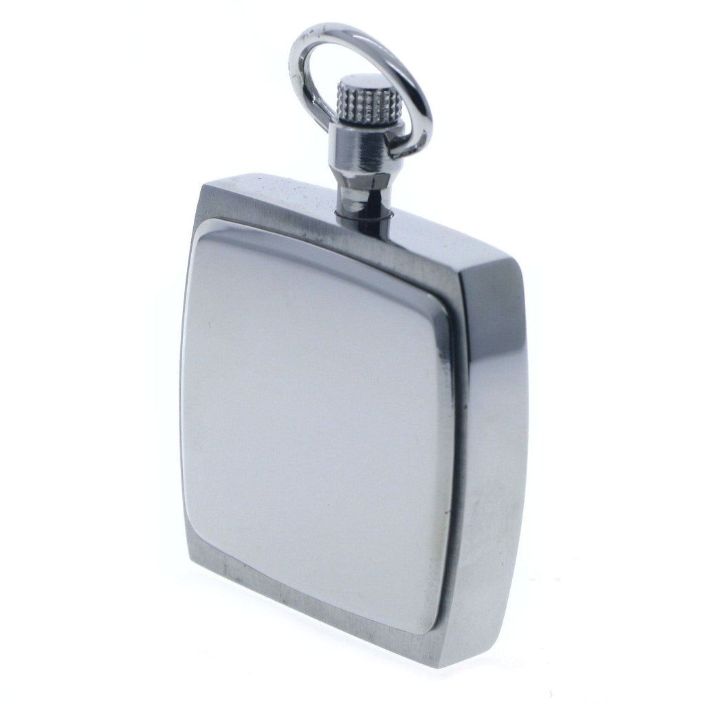 STEEL Square Pocket Watch Blue Dial P251