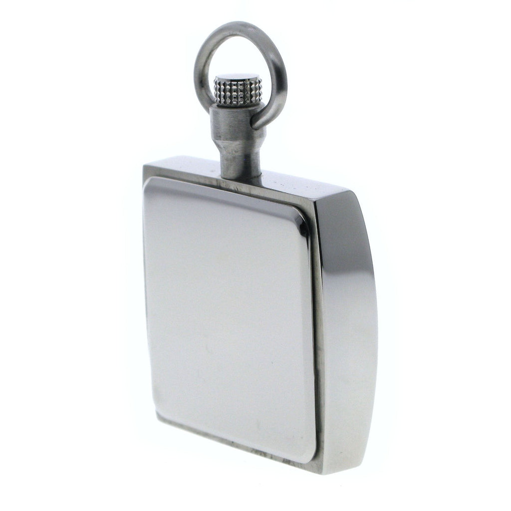 STEEL Square Pocket Watch Blue Dial P254