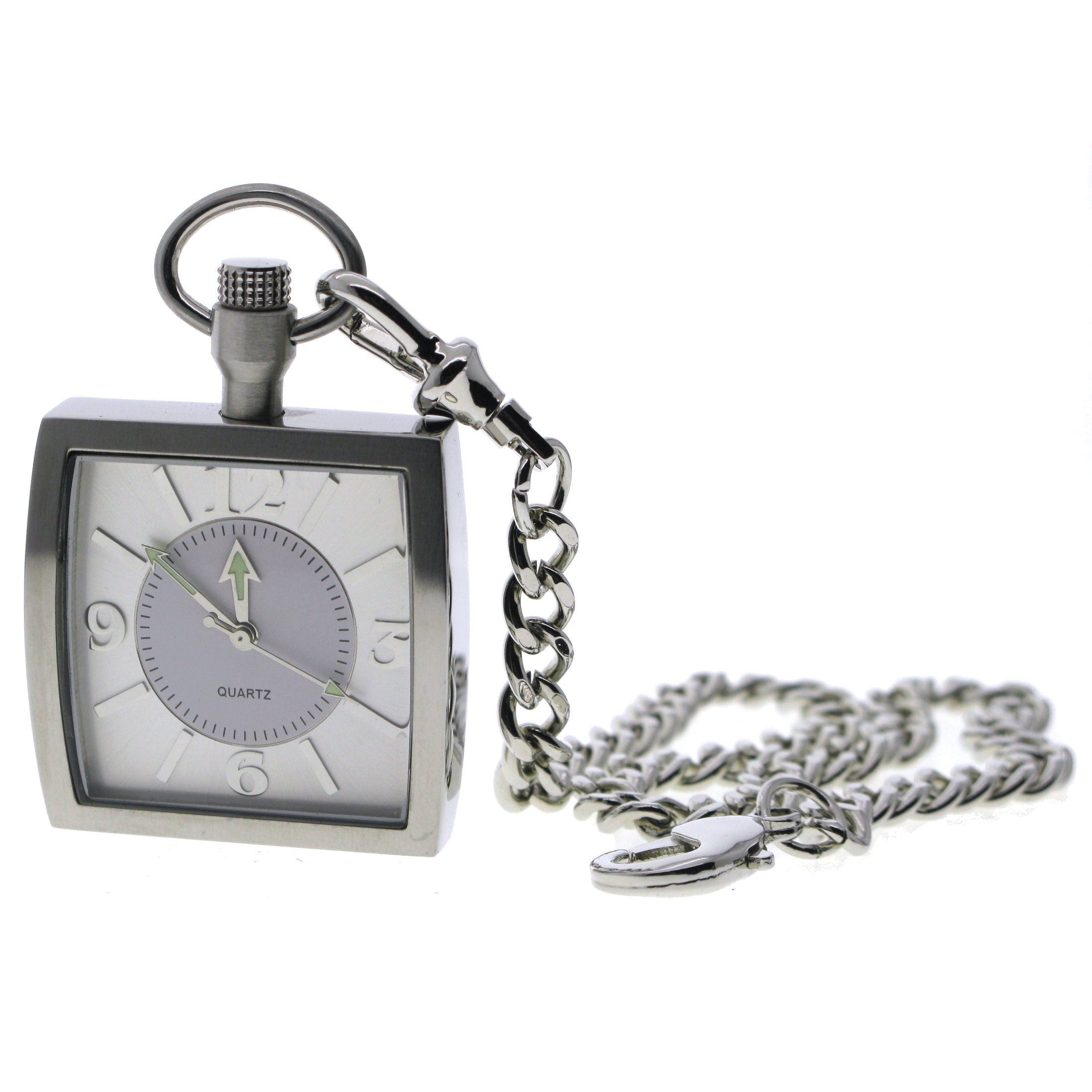STEEL Square Pocket Watch Blue Dial P256