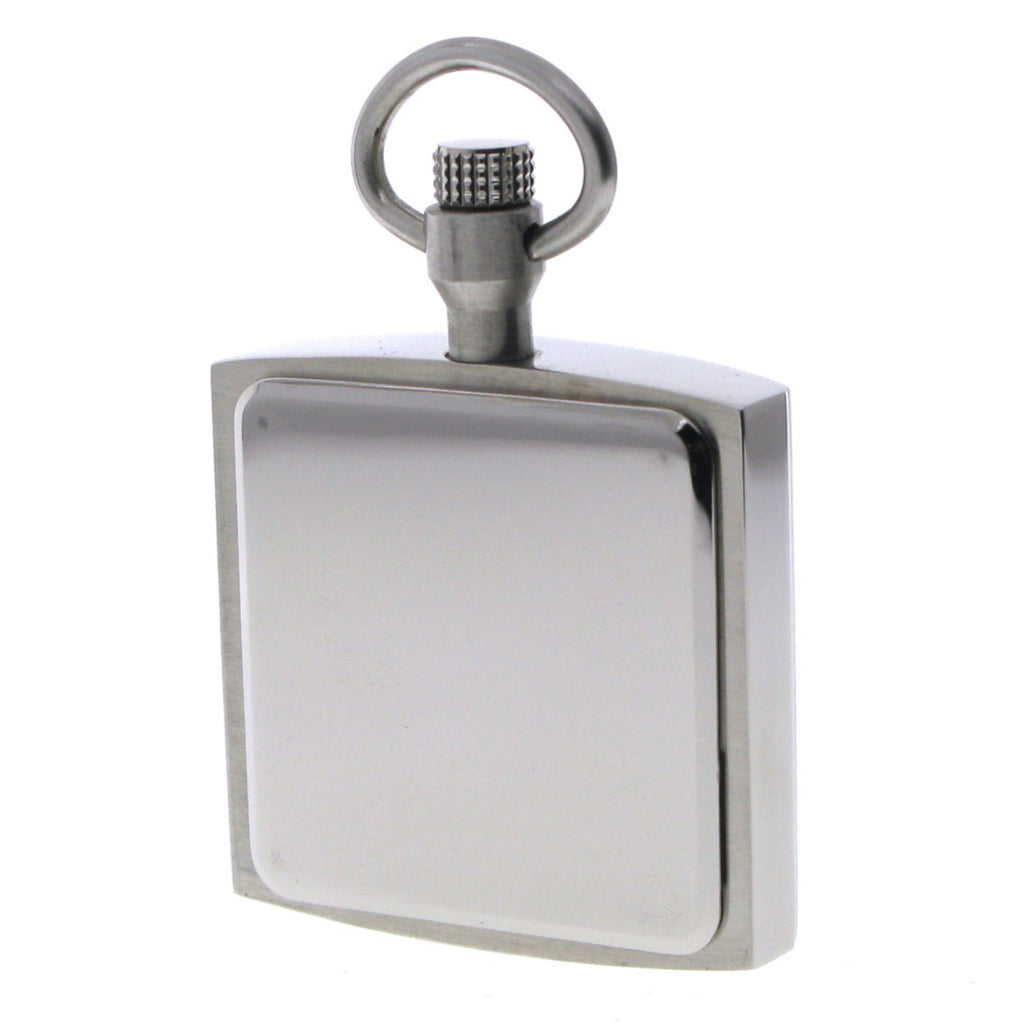 STEEL Square Pocket Watch Blue Dial P257