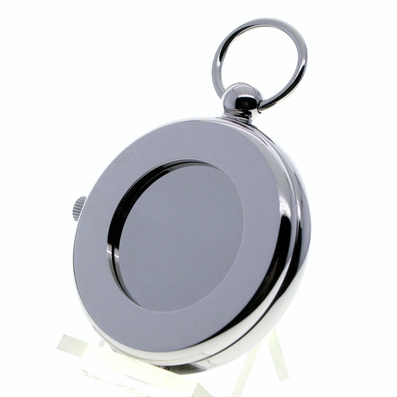 Tourbillon Design Mechanical Silver Pocket Watch with Sun & Moon and 24 Hours P116